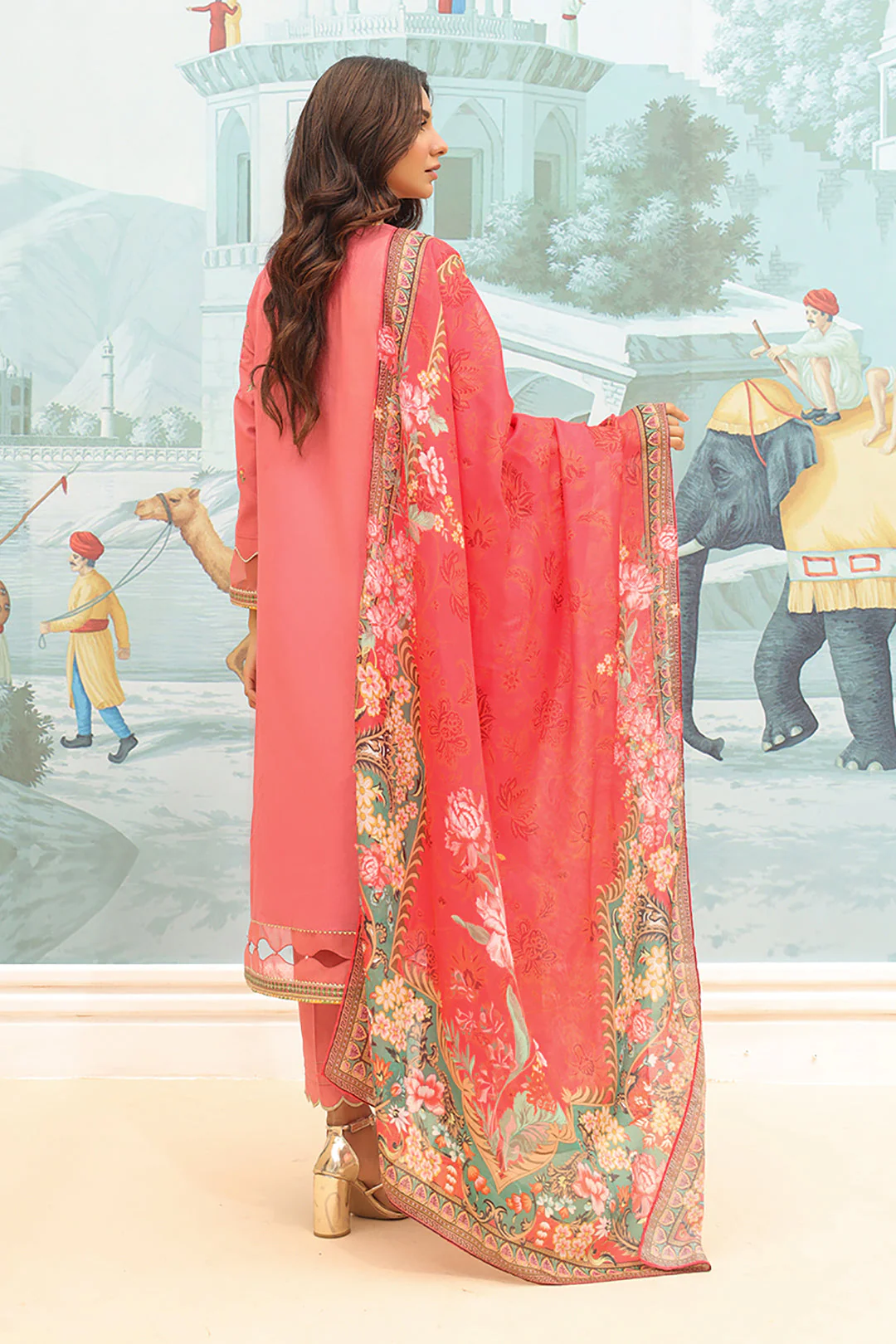 Embroidered Shirt Shalwar Dupatta - 0778 - Image 5