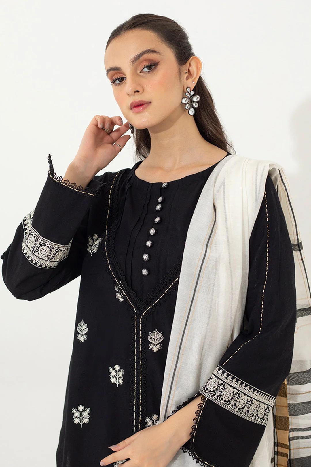 Embroidered Shirt Shalwar Dupatta - 0857