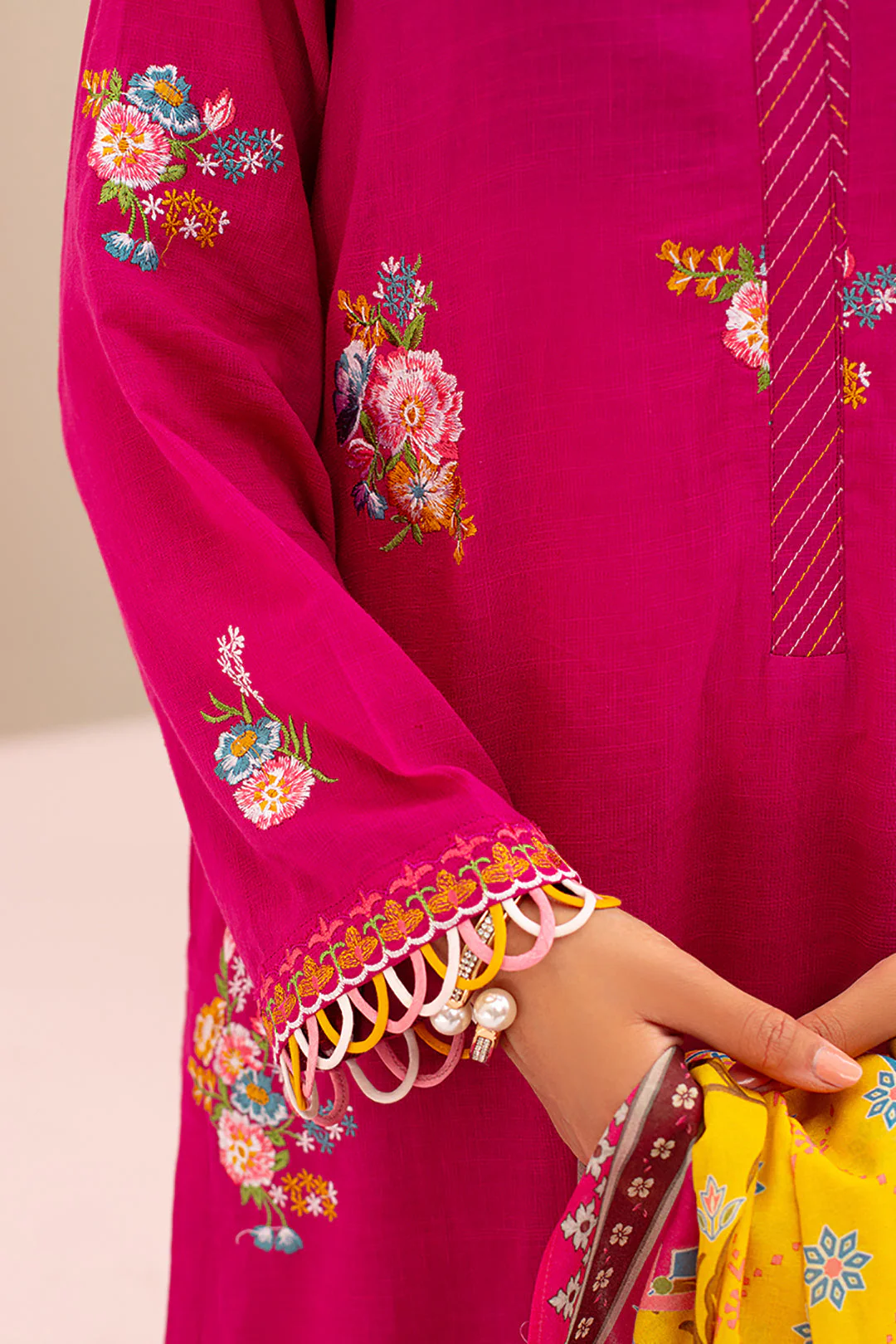 Embroidered Shirt Shalwar Dupatta - 0899 - Image 4