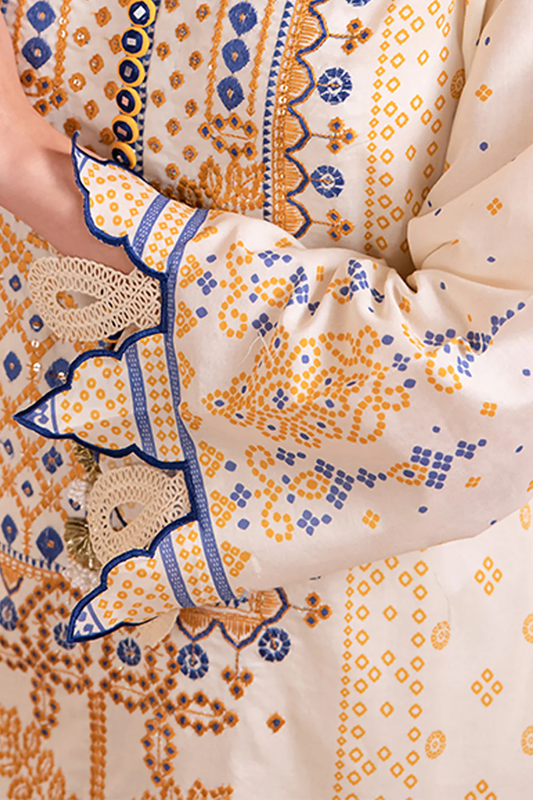 Embroidered Shirt Shalwar Dupatta - 1101 - Image 3