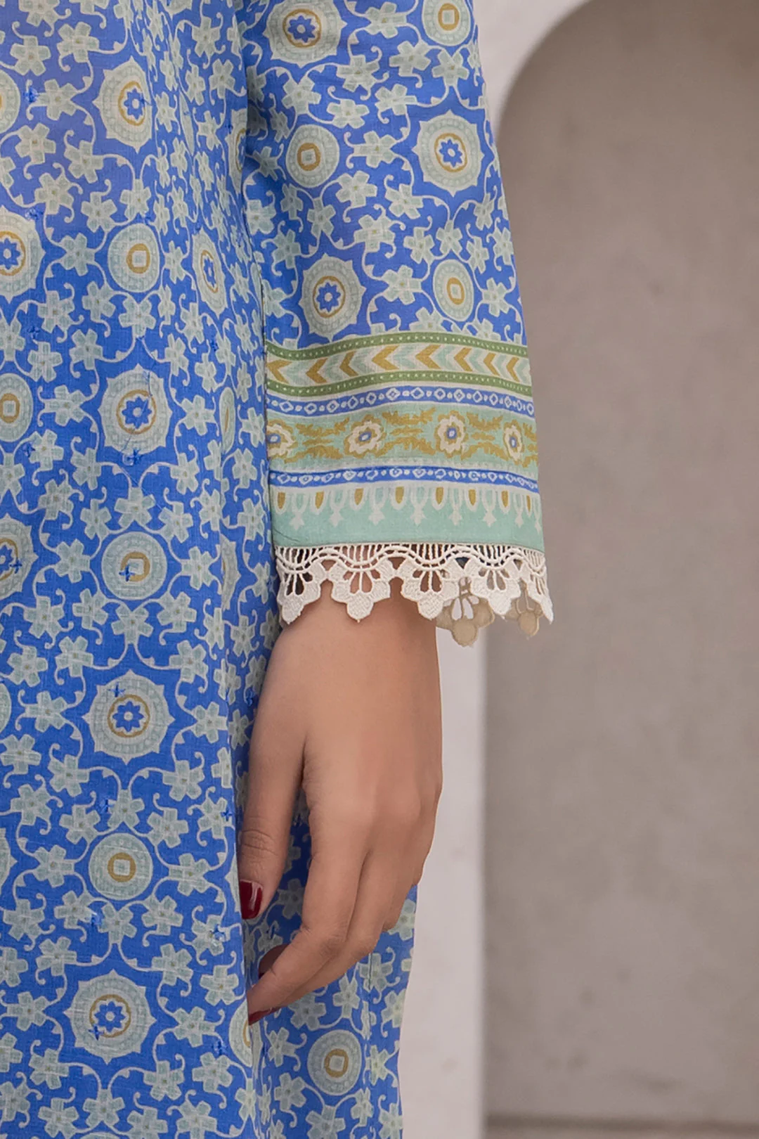 Embroidered Shirt Shalwar Dupatta - 1104 - Image 3