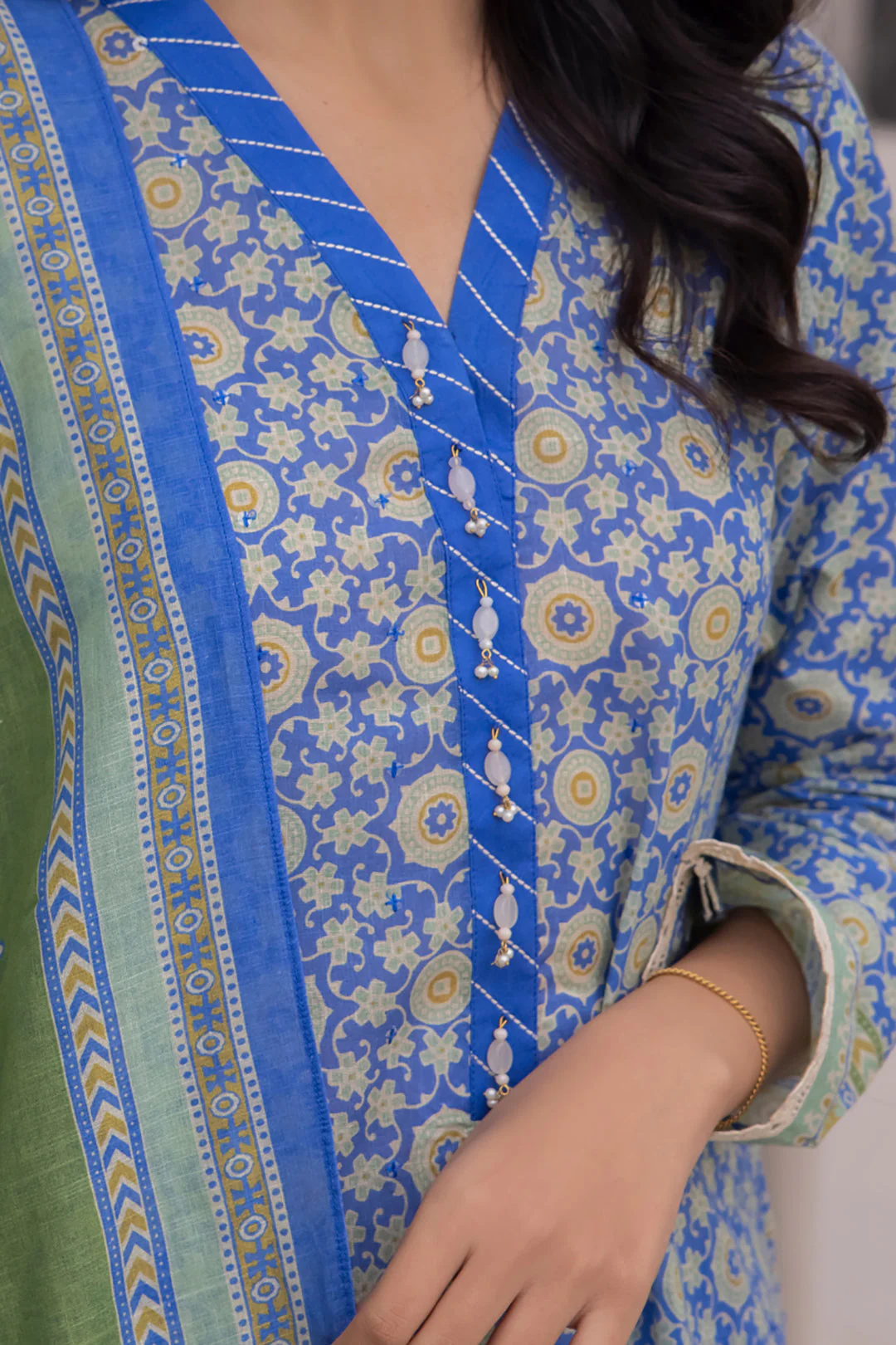 Embroidered Shirt Shalwar Dupatta - 1104 - Image 4