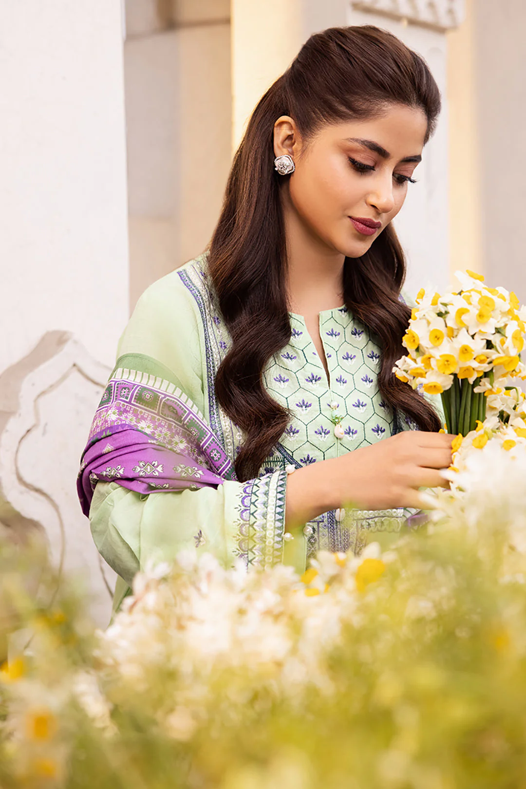 Embroidered Shirt Shalwar Dupatta - 1120 - Image 2