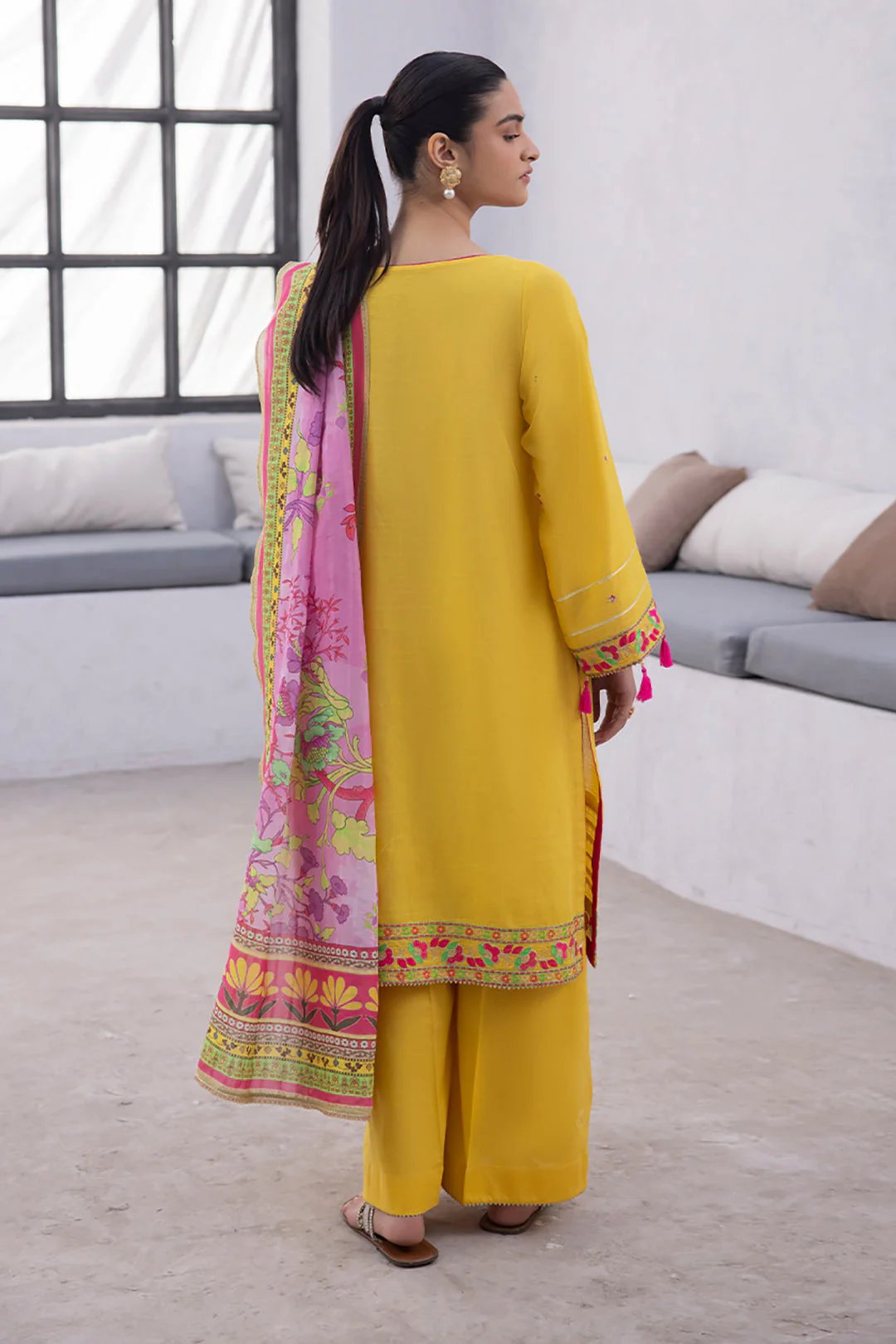 Embroidered Shirt Shalwar Dupatta - 1126 - Image 5
