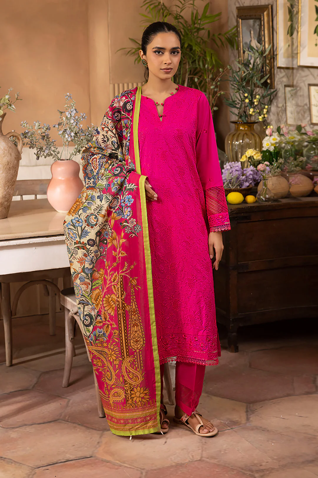 Embroidered Shirt Shalwar Dupatta - 1137 - Image 2