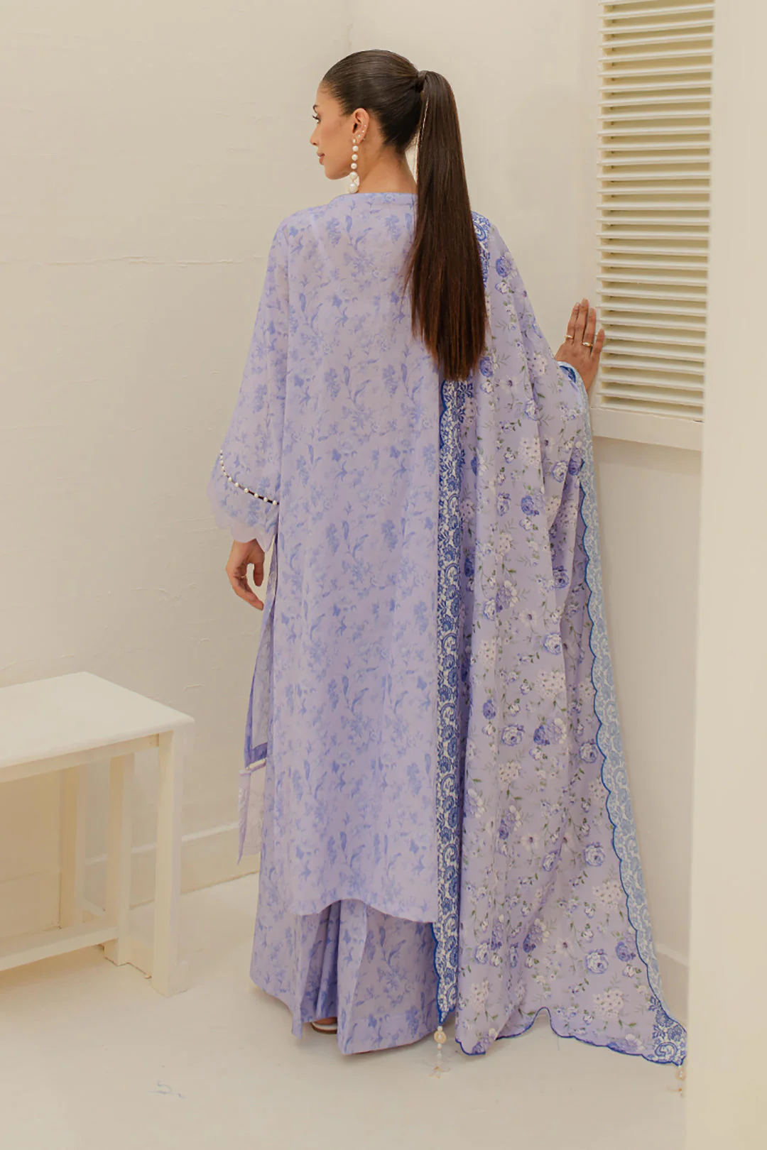 Embroidered Shirt Shalwar Dupatta - 1257 - Image 5