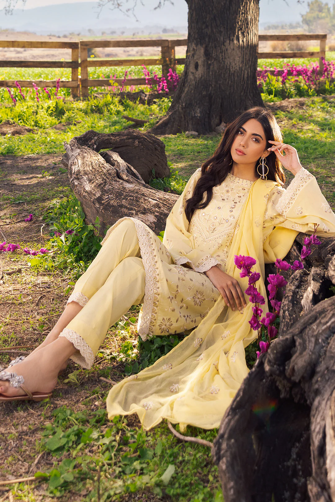 Embroidered Shirt Shalwar Dupatta - 2000 - Image 7