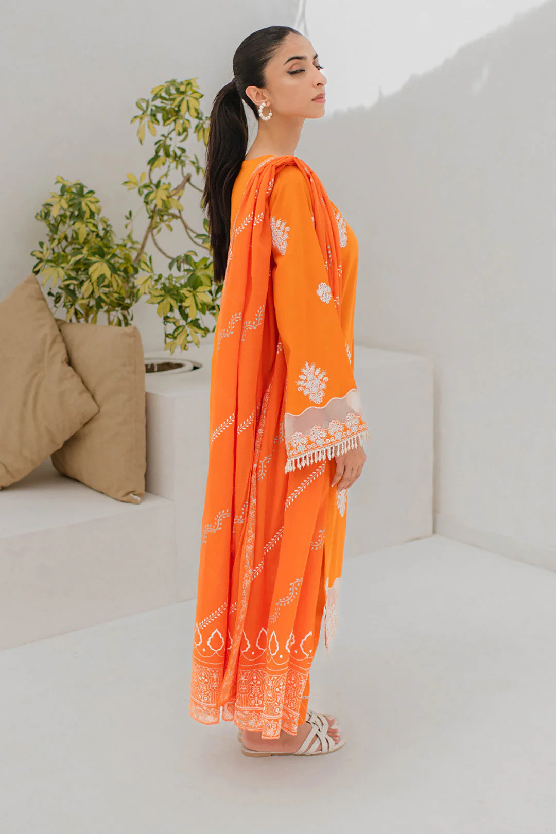 Embroidered Shirt Shalwar Dupatta - 0283 - Image 3