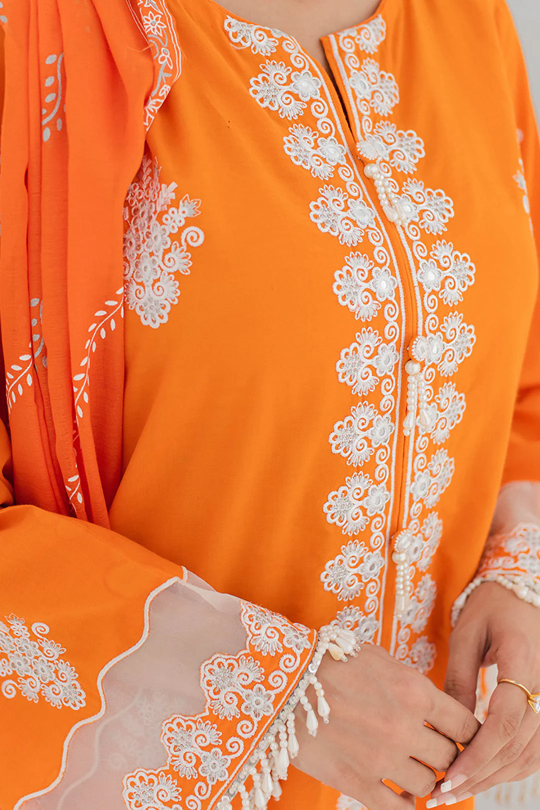 Embroidered Shirt Shalwar Dupatta - 0283 - Image 4