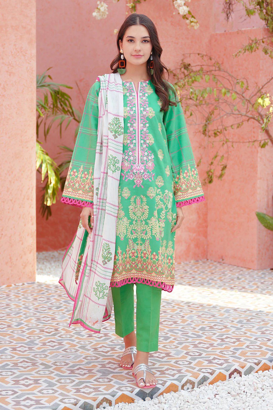 Embroidered Shirt Shalwar Dupatta - 0171 - Image 2