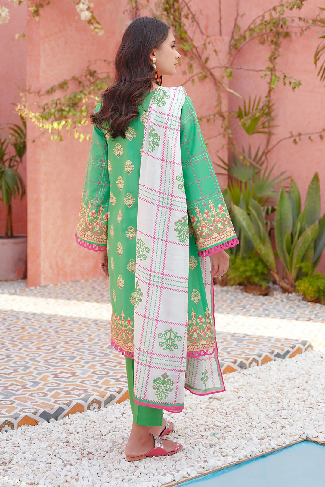 Embroidered Shirt Shalwar Dupatta - 0171 - Image 5