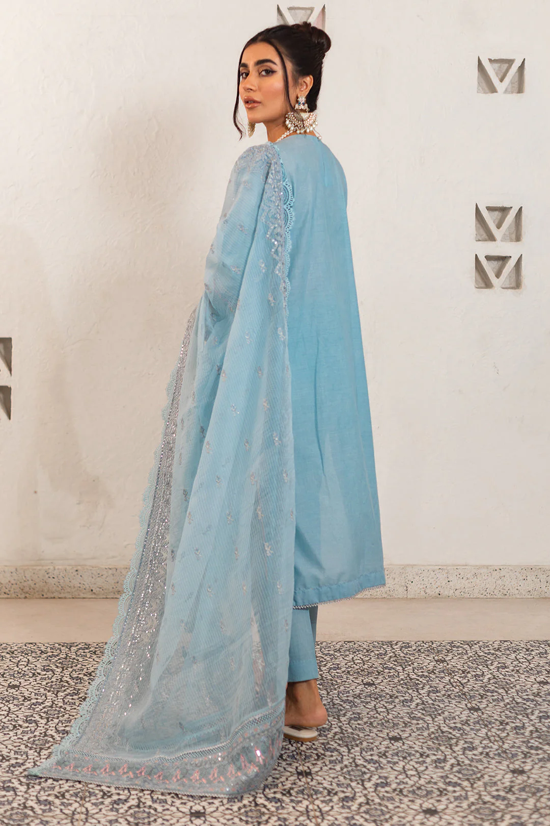 Embroidered Shirt Shalwar Dupatta - 0317 - Image 17