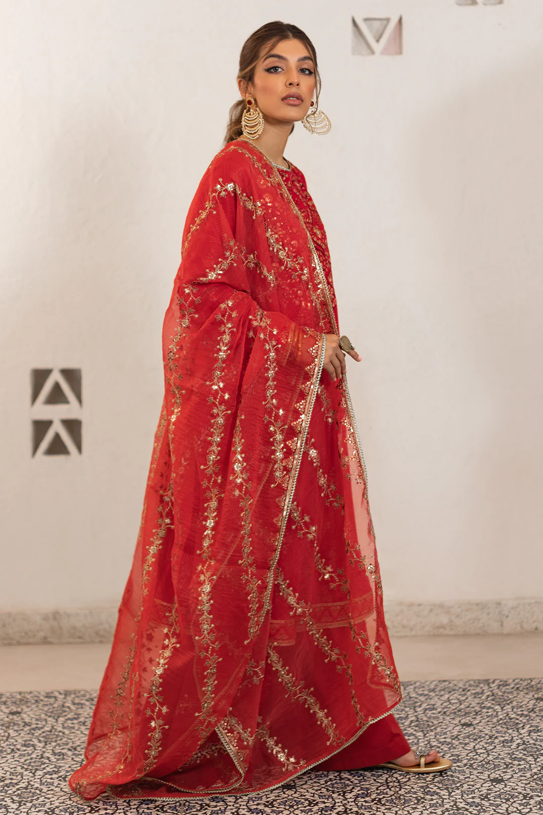 Embroidered Shirt Shalwar Dupatta - 0325 - Image 8