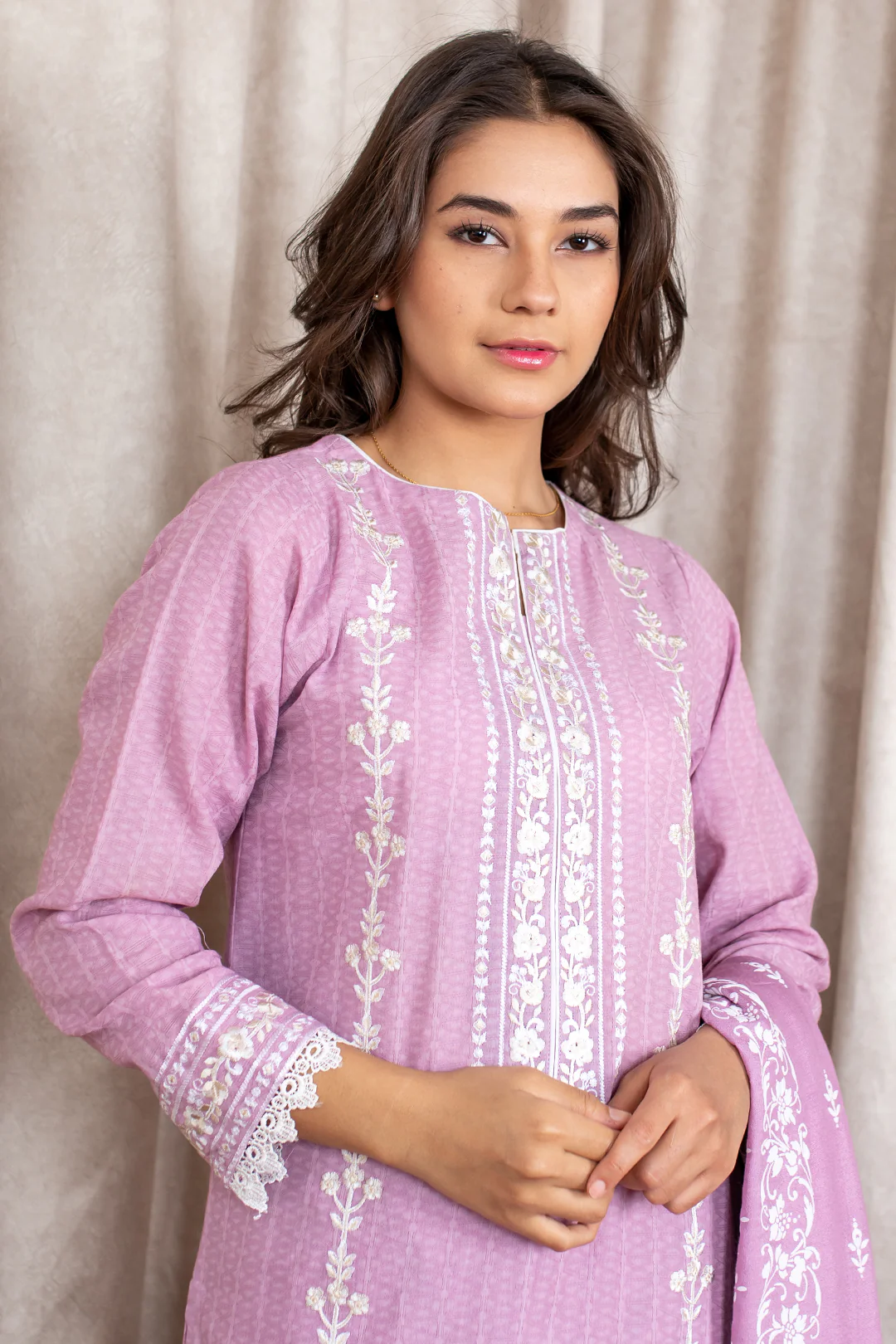 Embroidered Shirt Shalwar Dupatta - 0380