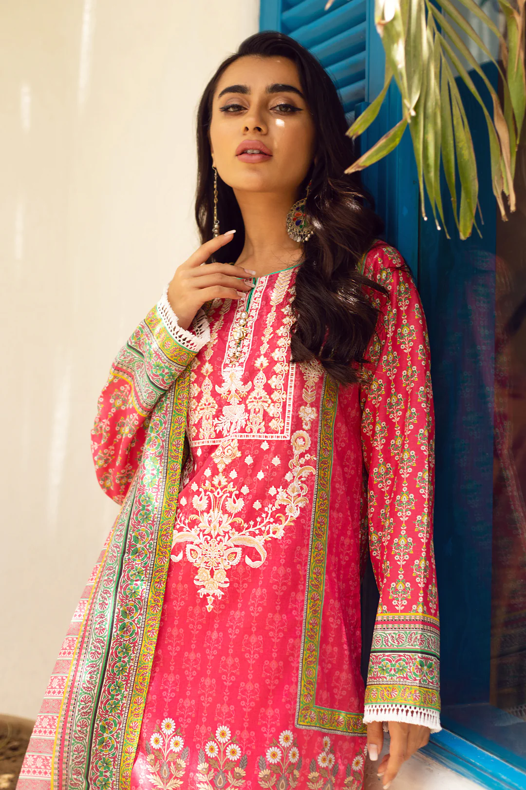 Embroidered Shirt Shalwar Dupatta - 0693 - Image 5
