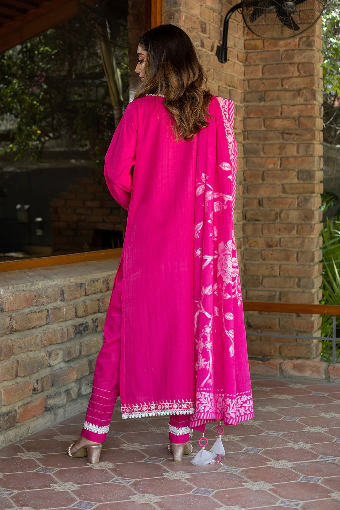 Embroidered Shirt Shalwar Dupatta - 0701 - Image 5