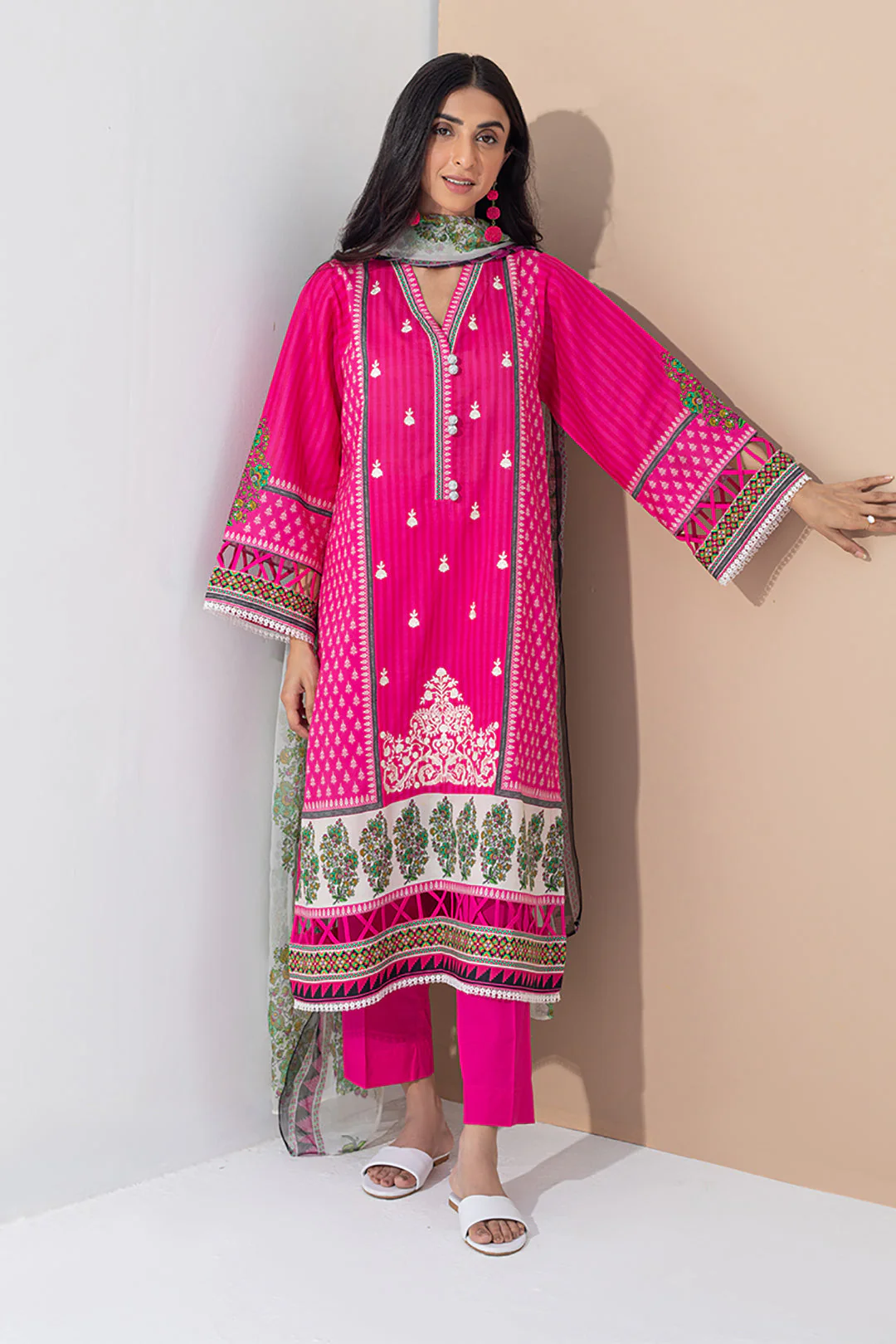 Embroidered Shirt Shalwar Dupatta - 0351