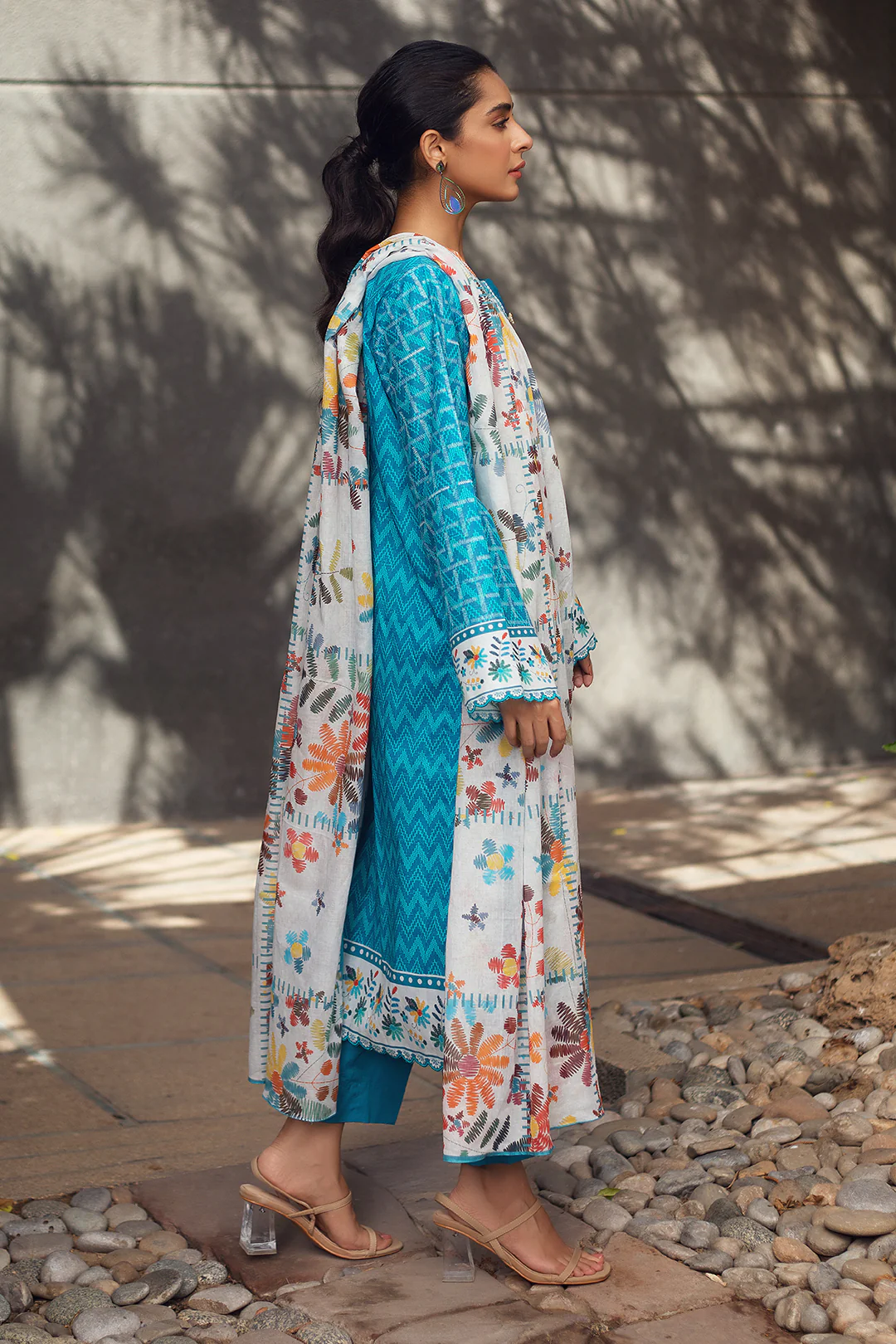 Embroidered Shirt Shalwar Dupatta - 0700 - Image 2