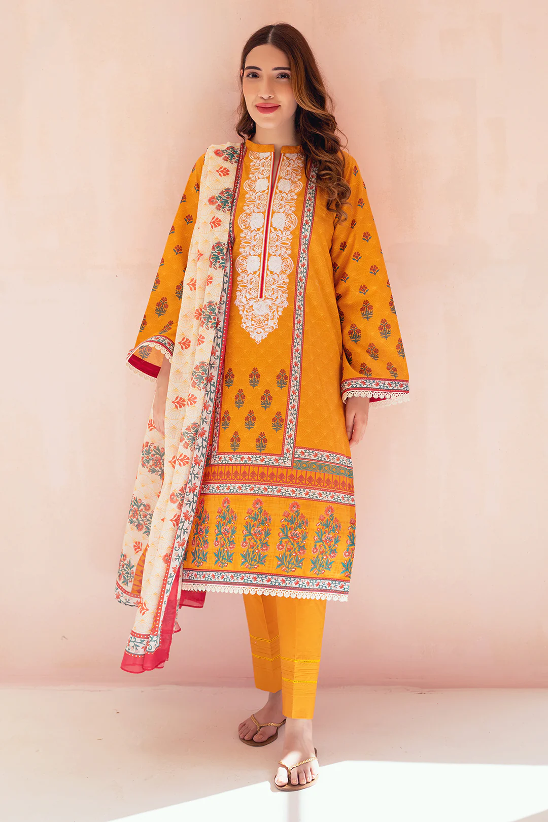 Embroidered Shirt Shalwar Dupatta - 0536 - Image 3