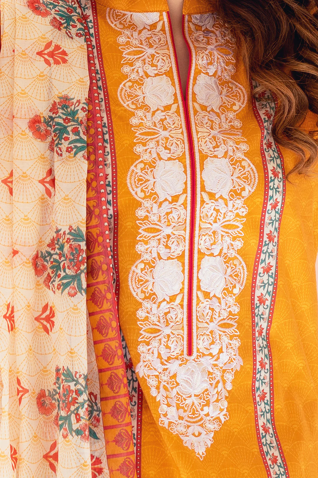 Embroidered Shirt Shalwar Dupatta - 0536 - Image 4