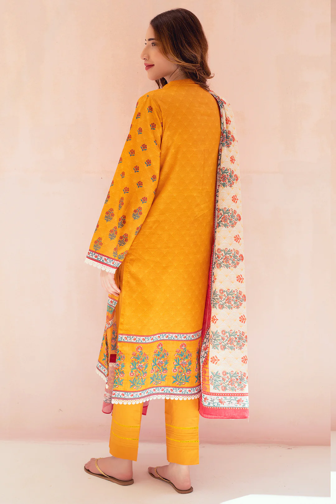 Embroidered Shirt Shalwar Dupatta - 0536 - Image 5