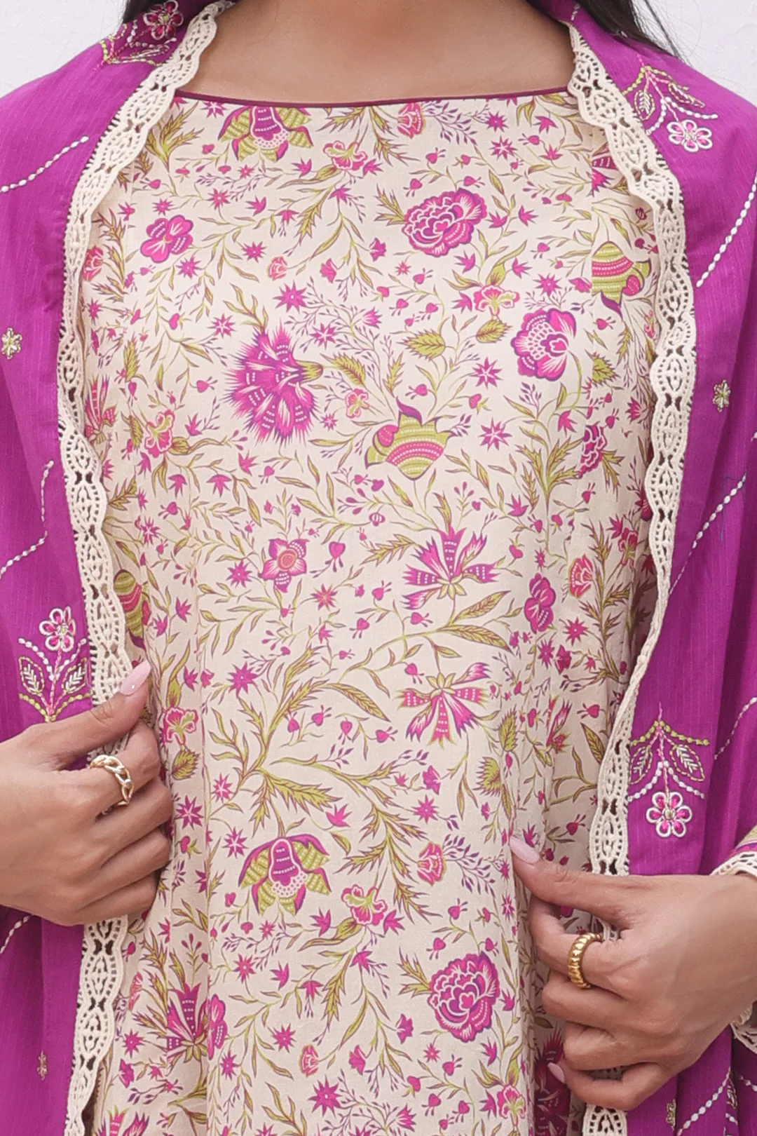 Embroidered Shirt Shalwar Dupatta - 0071 - Image 4