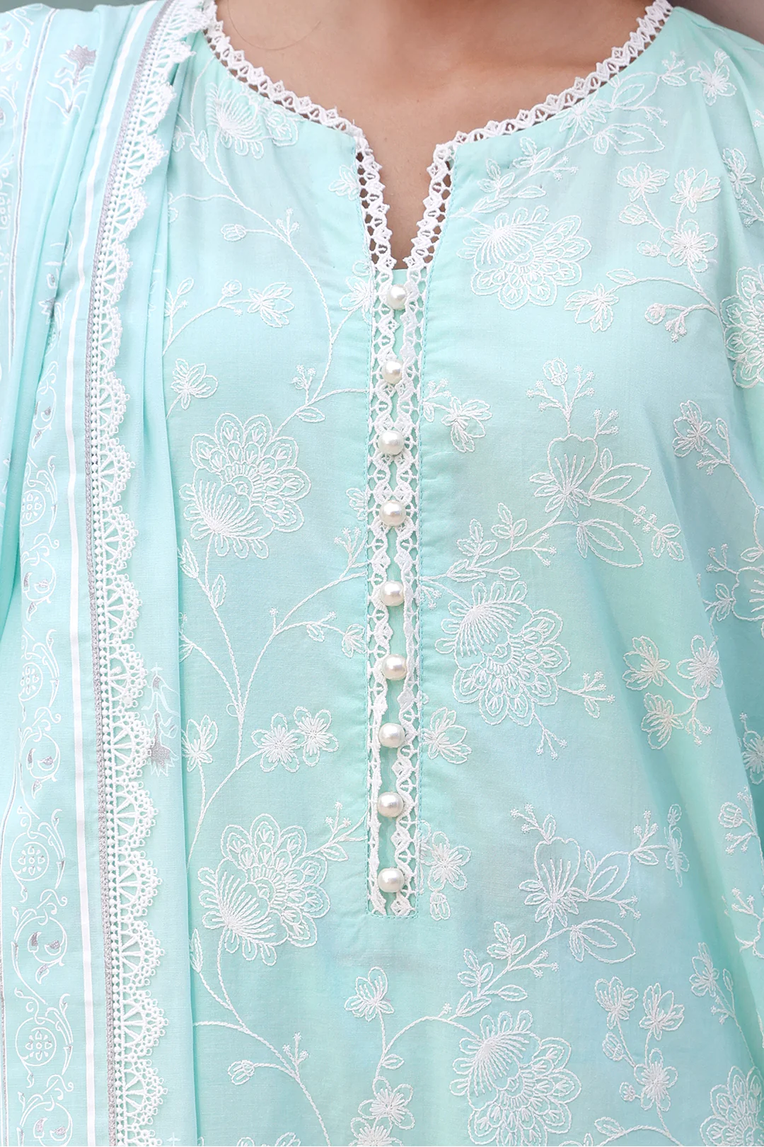 Embroidered Shirt Shalwar Dupatta - 0073 - Image 4
