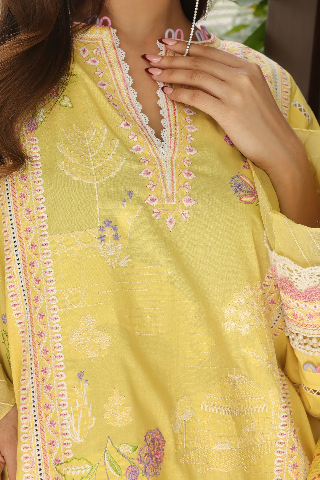Embroidered Shirt Shalwar Dupatta - 0080 - Image 3
