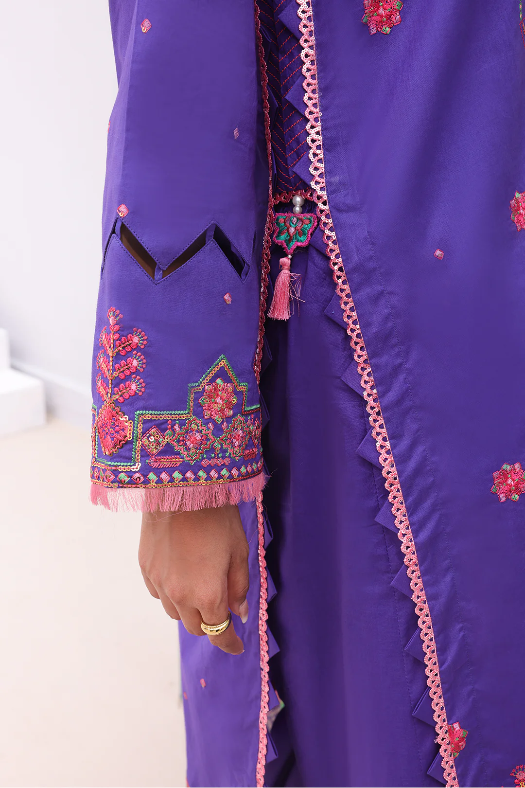 Embroidered Shirt Shalwar Dupatta - 0082 - Image 5