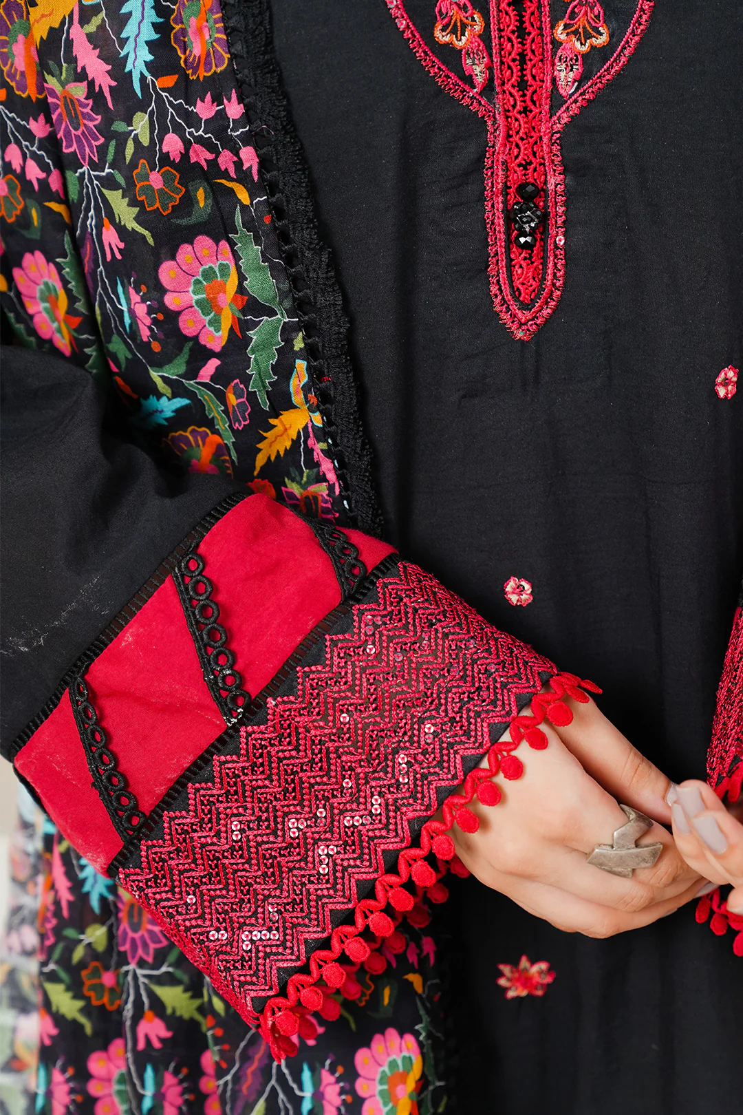 Embroidered Shirt Shalwar Dupatta - 0084 - Image 4