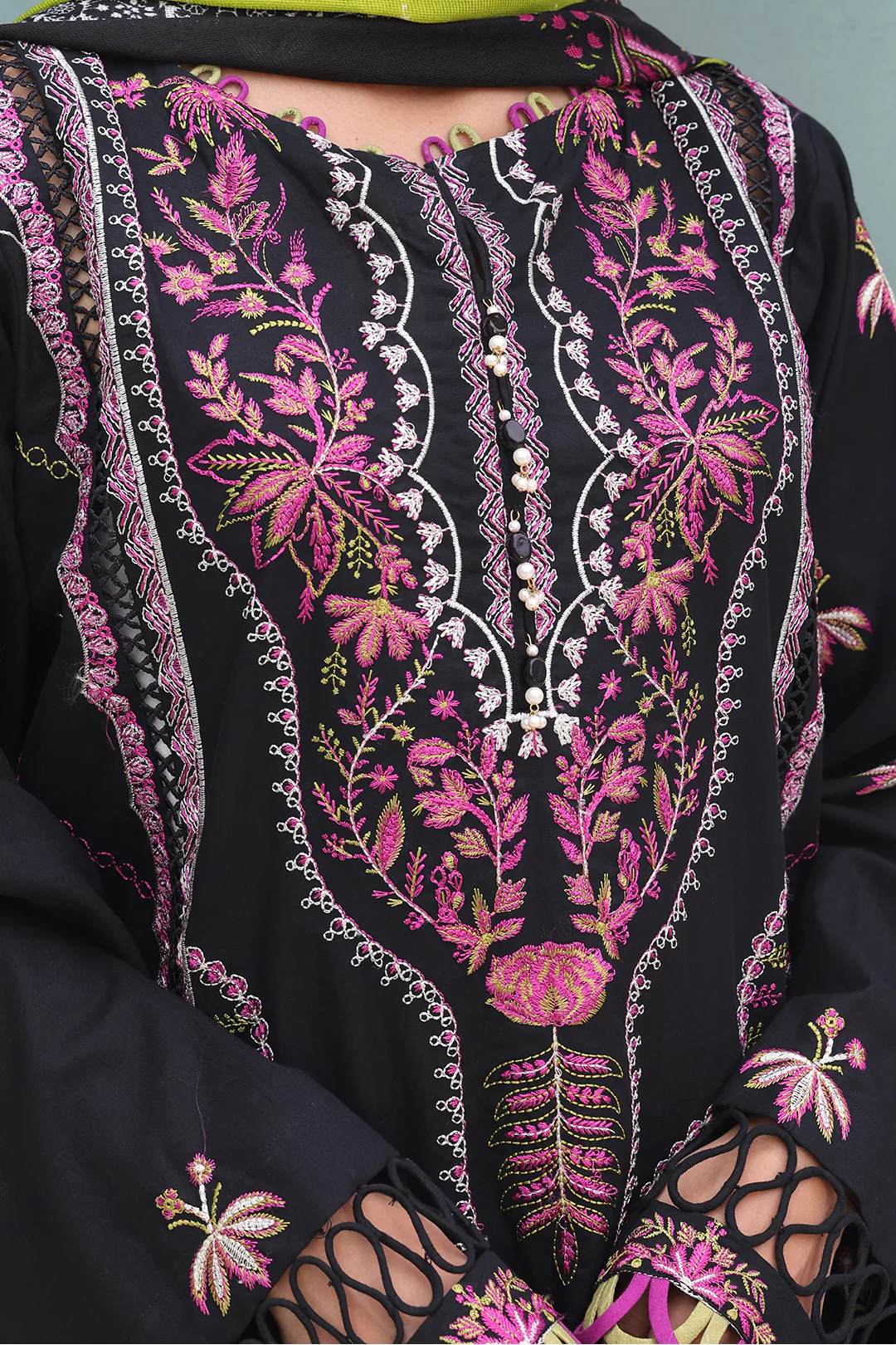 Embroidered Shirt Shalwar Dupatta - 0148 - Image 4