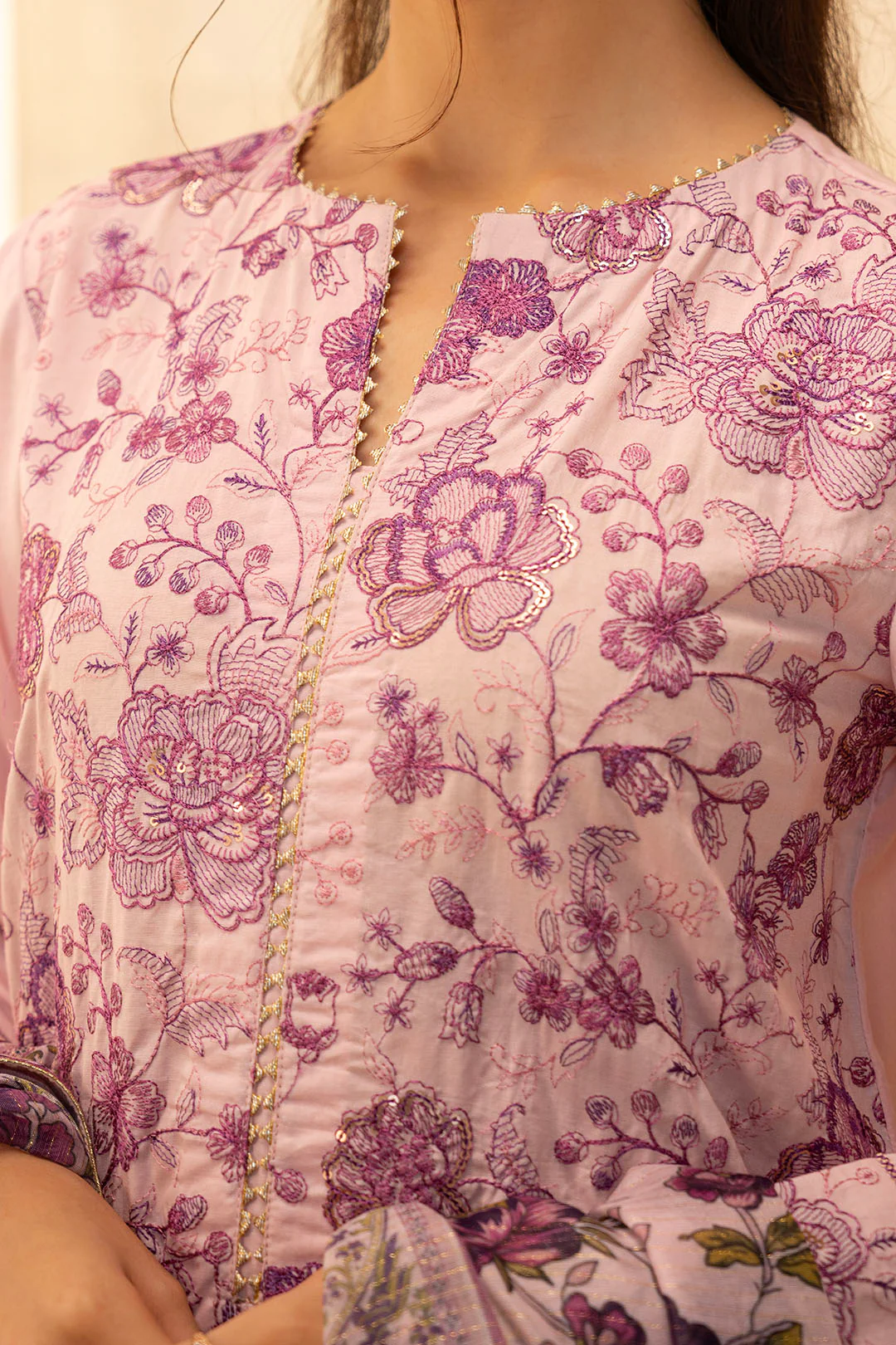 Embroidered Shirt Shalwar Dupatta - 0647 - Image 4