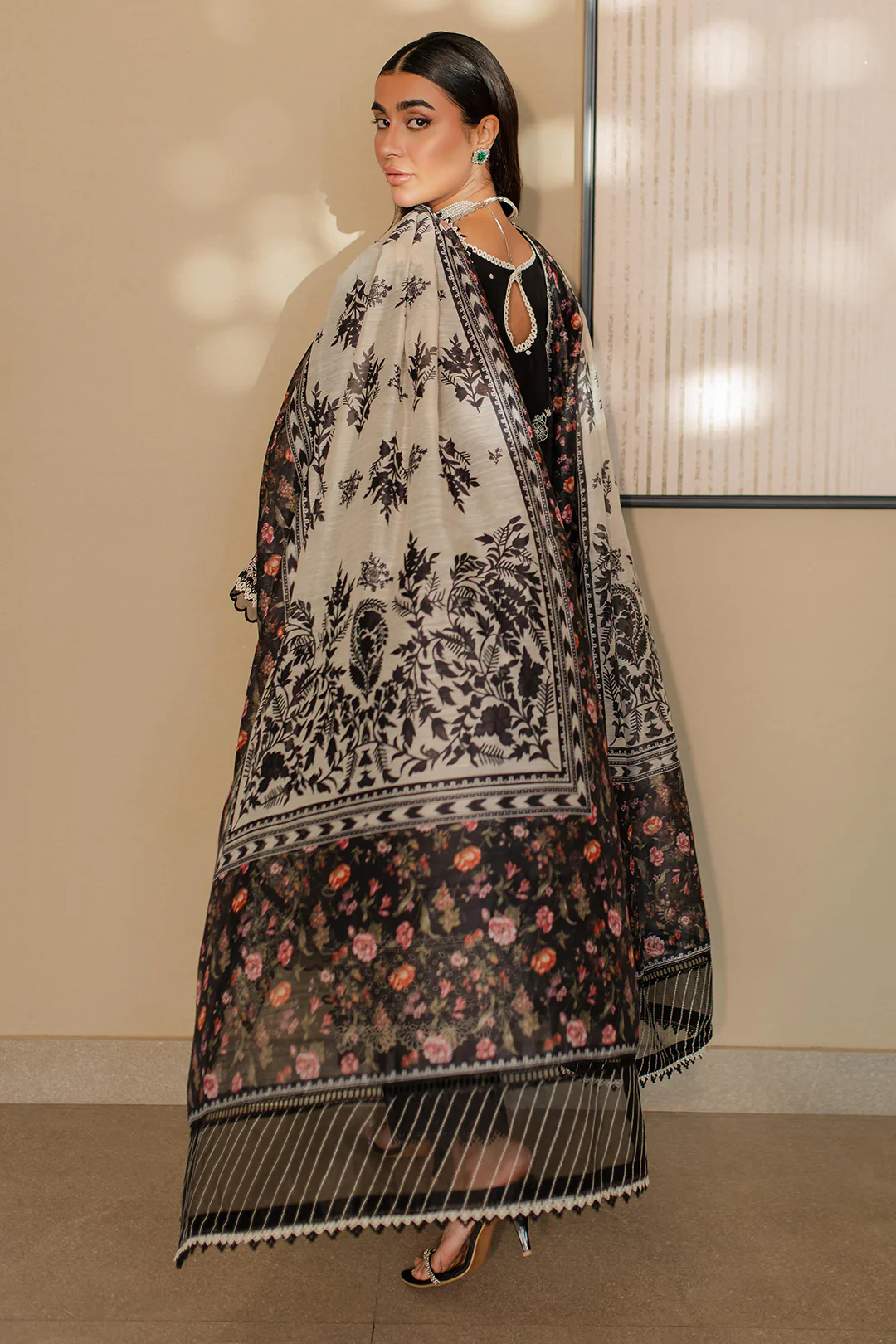 Embroidered Shirt Shalwar Dupatta - 0701 - Image 7