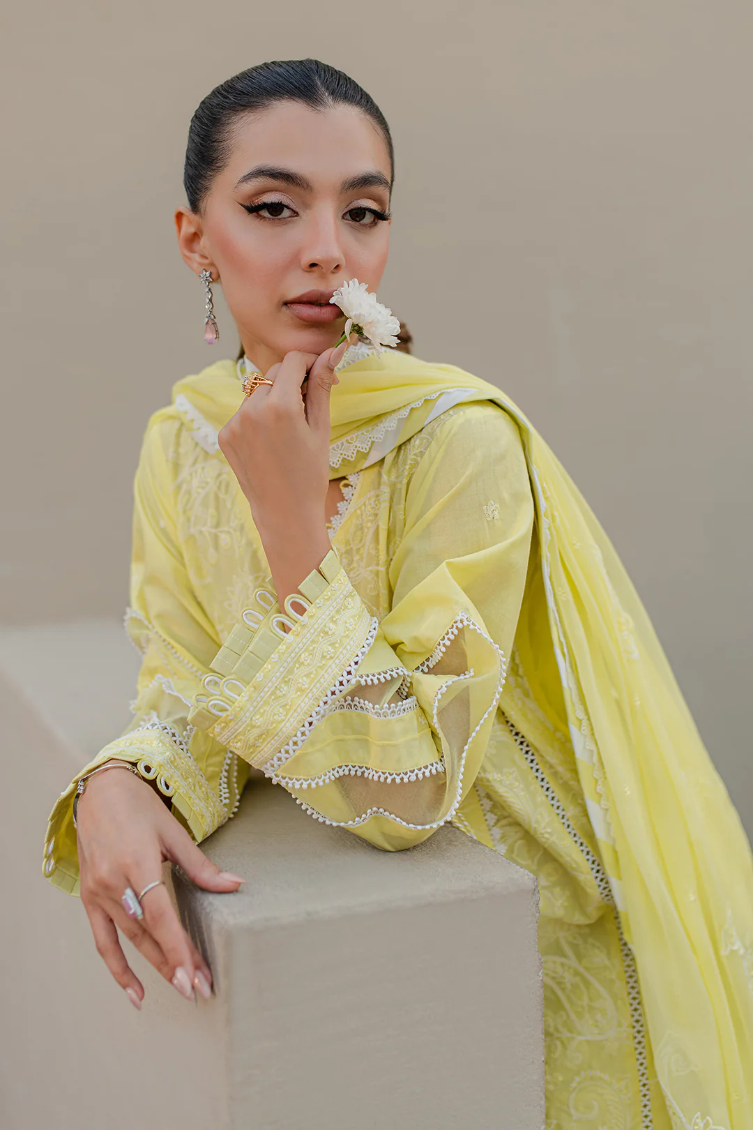 Embroidered Shirt Shalwar Dupatta - 0707 - Image 5