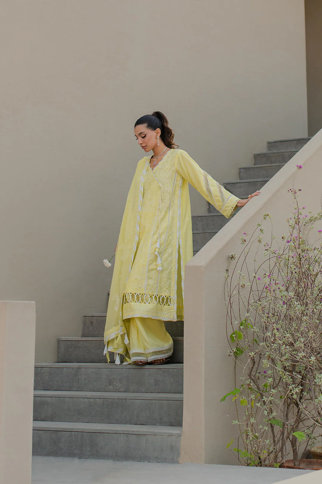 Embroidered Shirt Shalwar Dupatta - 0707 - Image 7