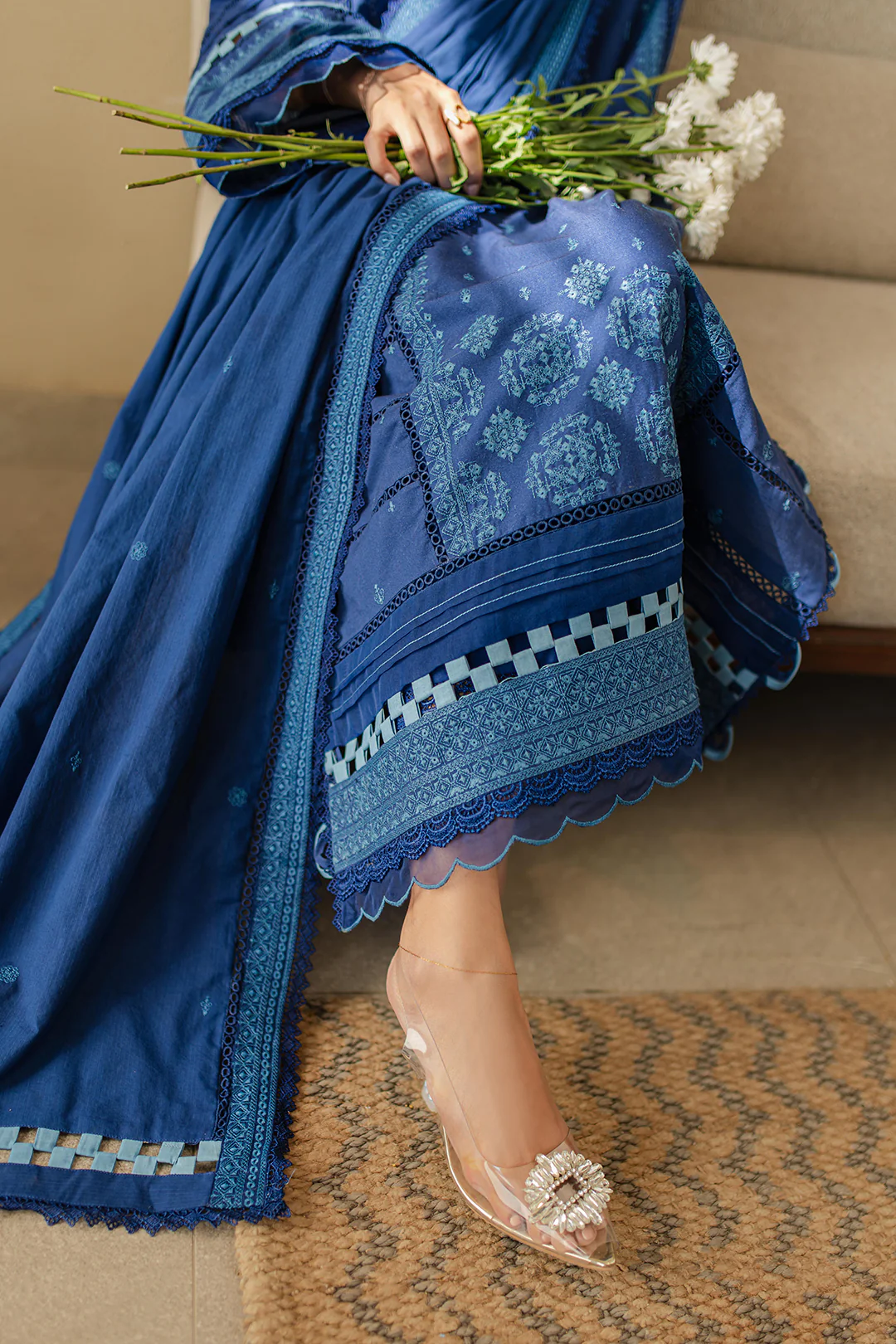 Embroidered Shirt Shalwar Dupatta - 0711 - Image 8