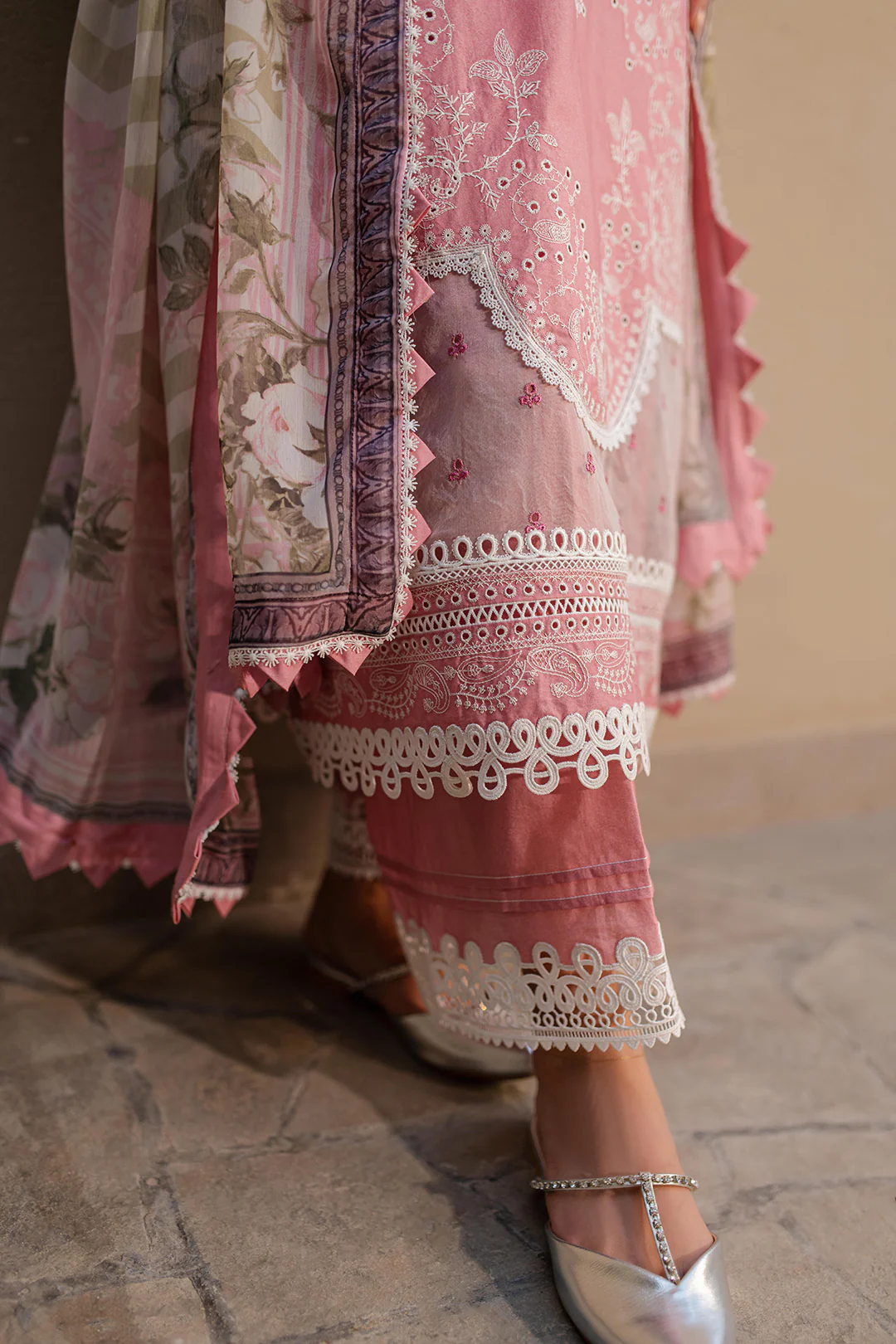 Embroidered Shirt Shalwar Dupatta - 0712 - Image 6