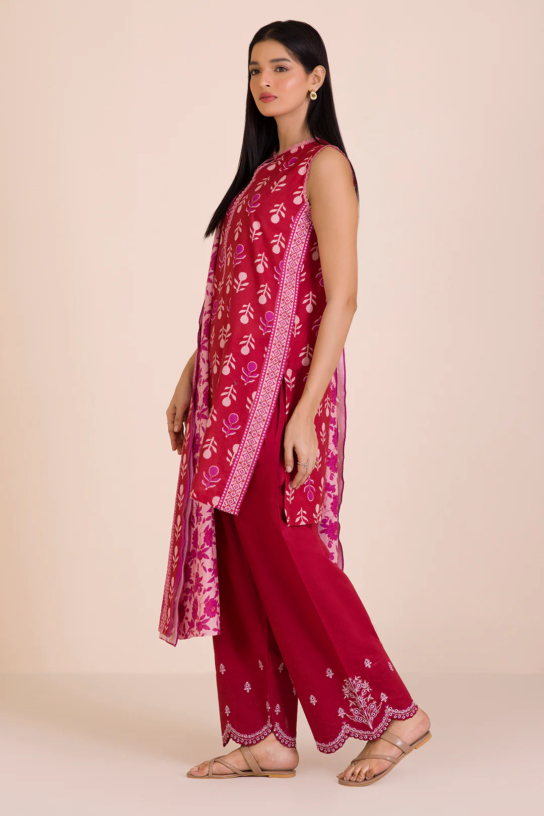 Embroidered Shirt Shalwar Dupatta - 0042 - Image 5