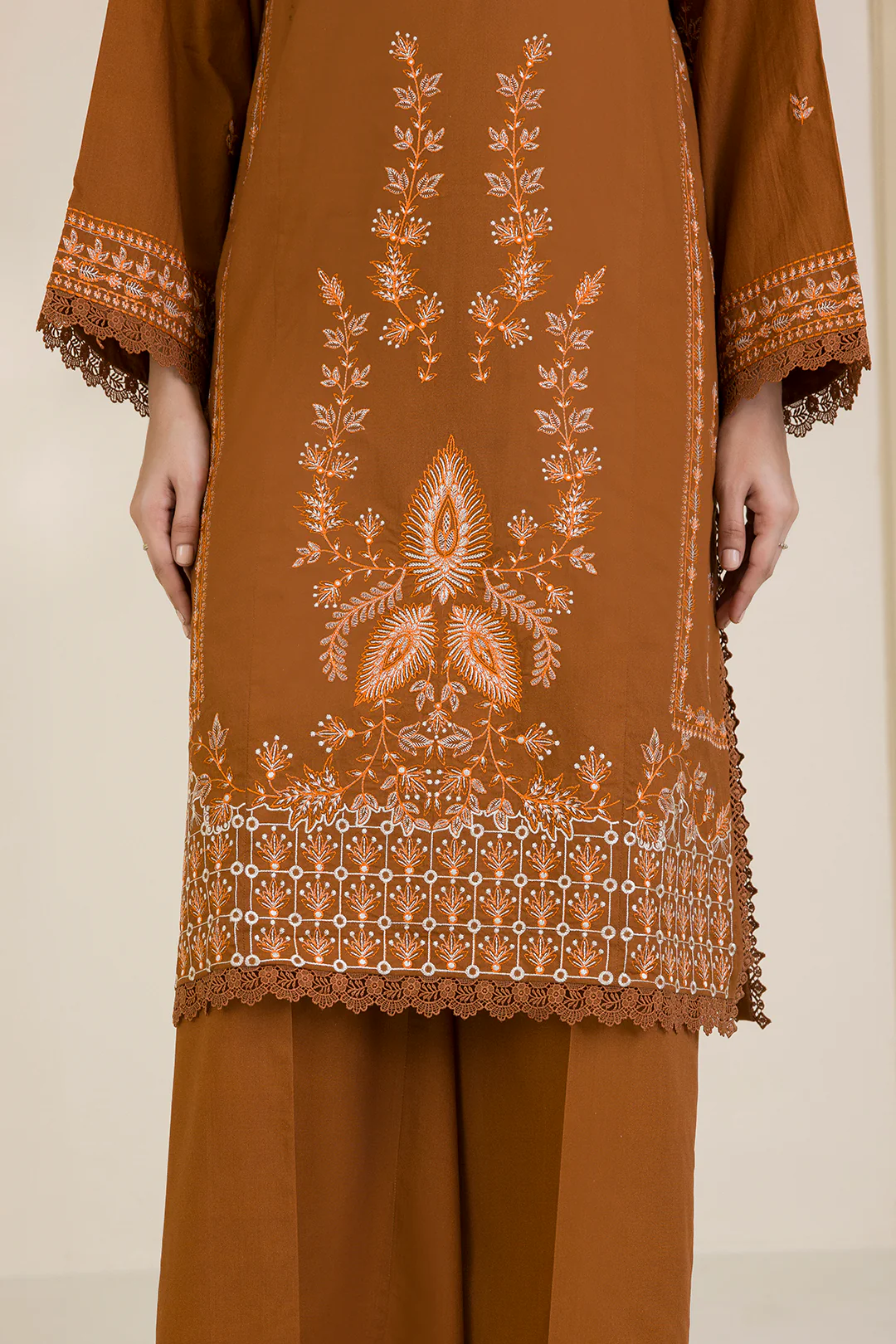 Embroidered Shirt Shalwar Dupatta - 0045 - Image 5
