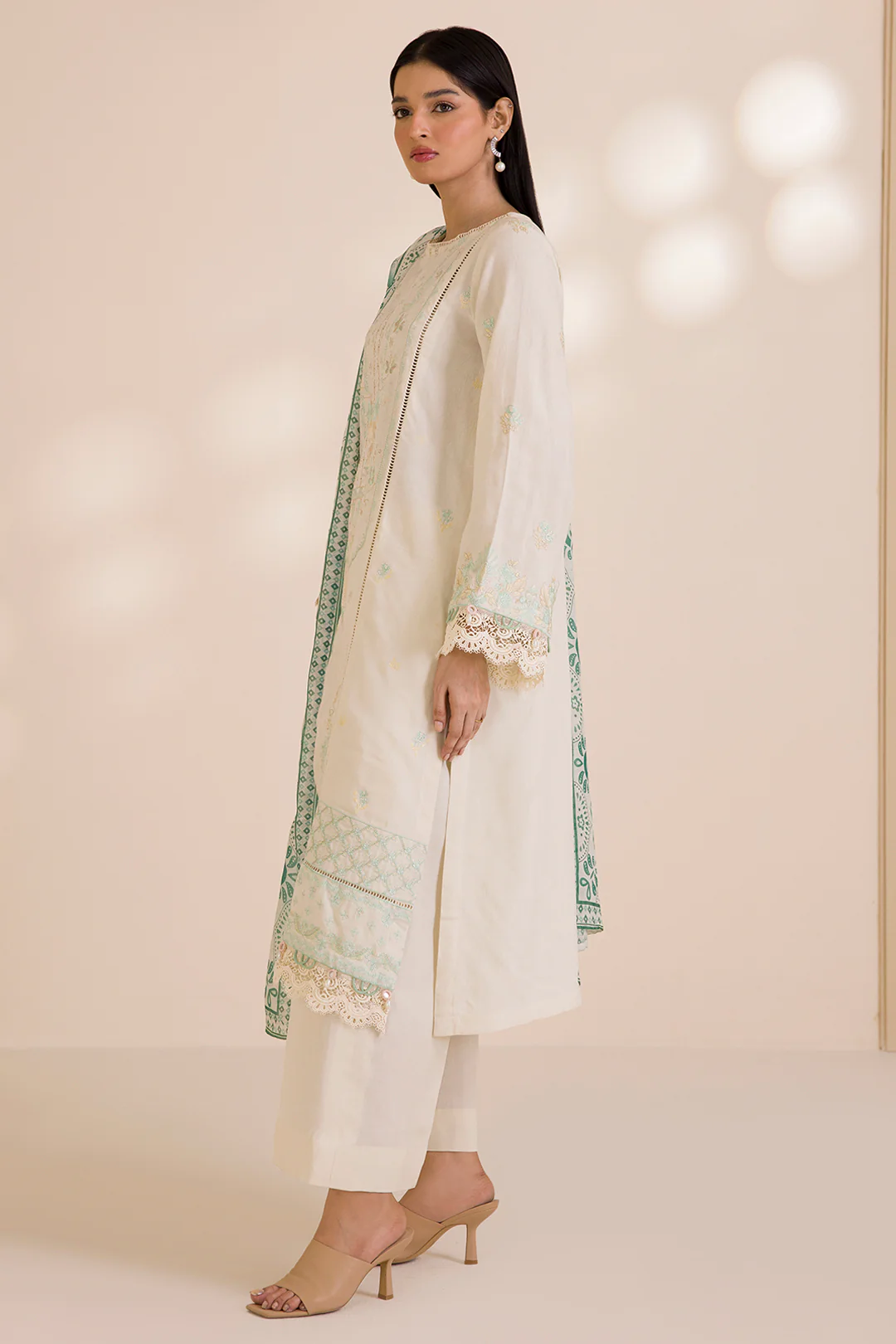 Embroidered Shirt Shalwar Dupatta - 0052 - Image 10