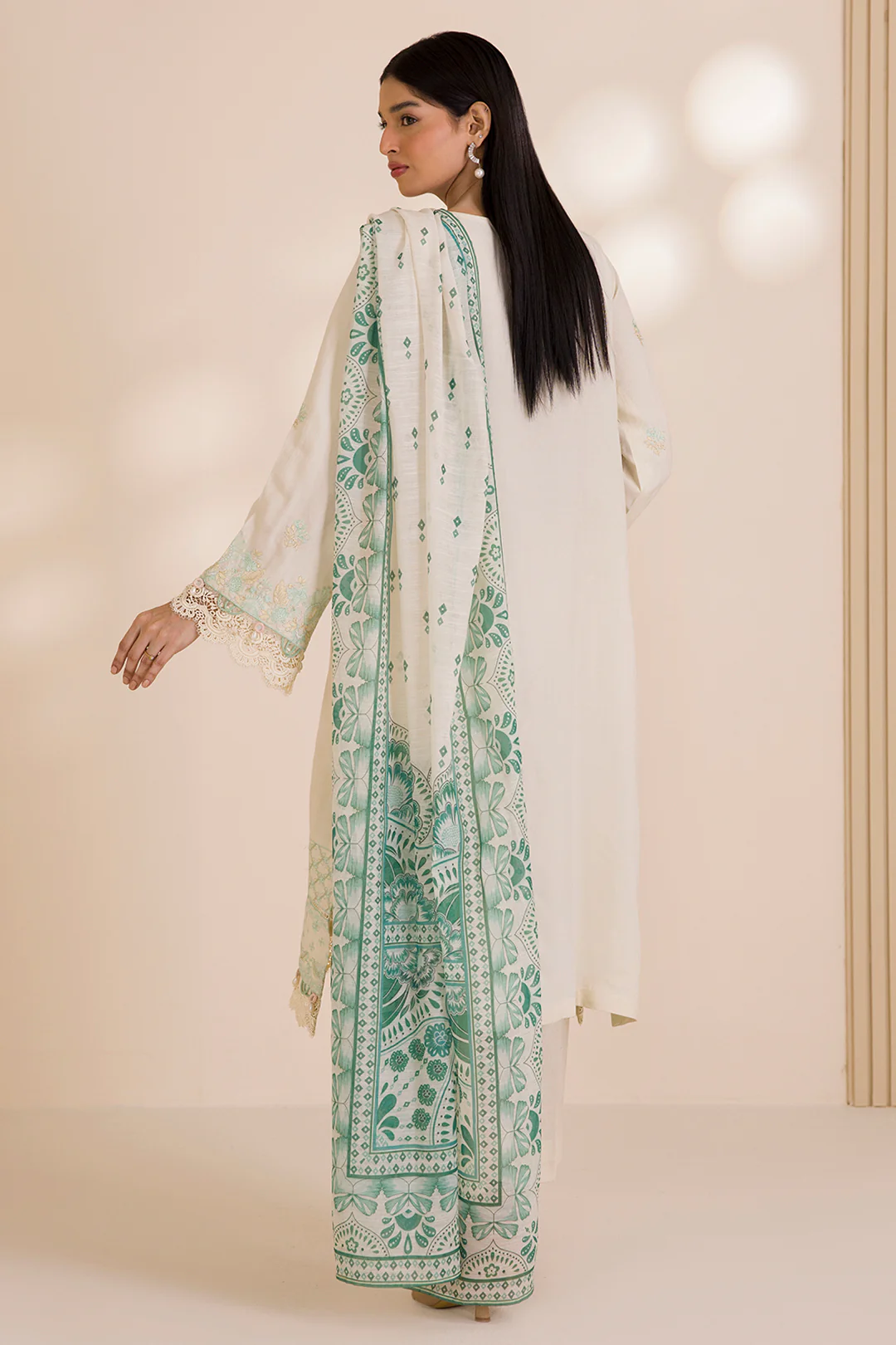 Embroidered Shirt Shalwar Dupatta - 0052 - Image 7