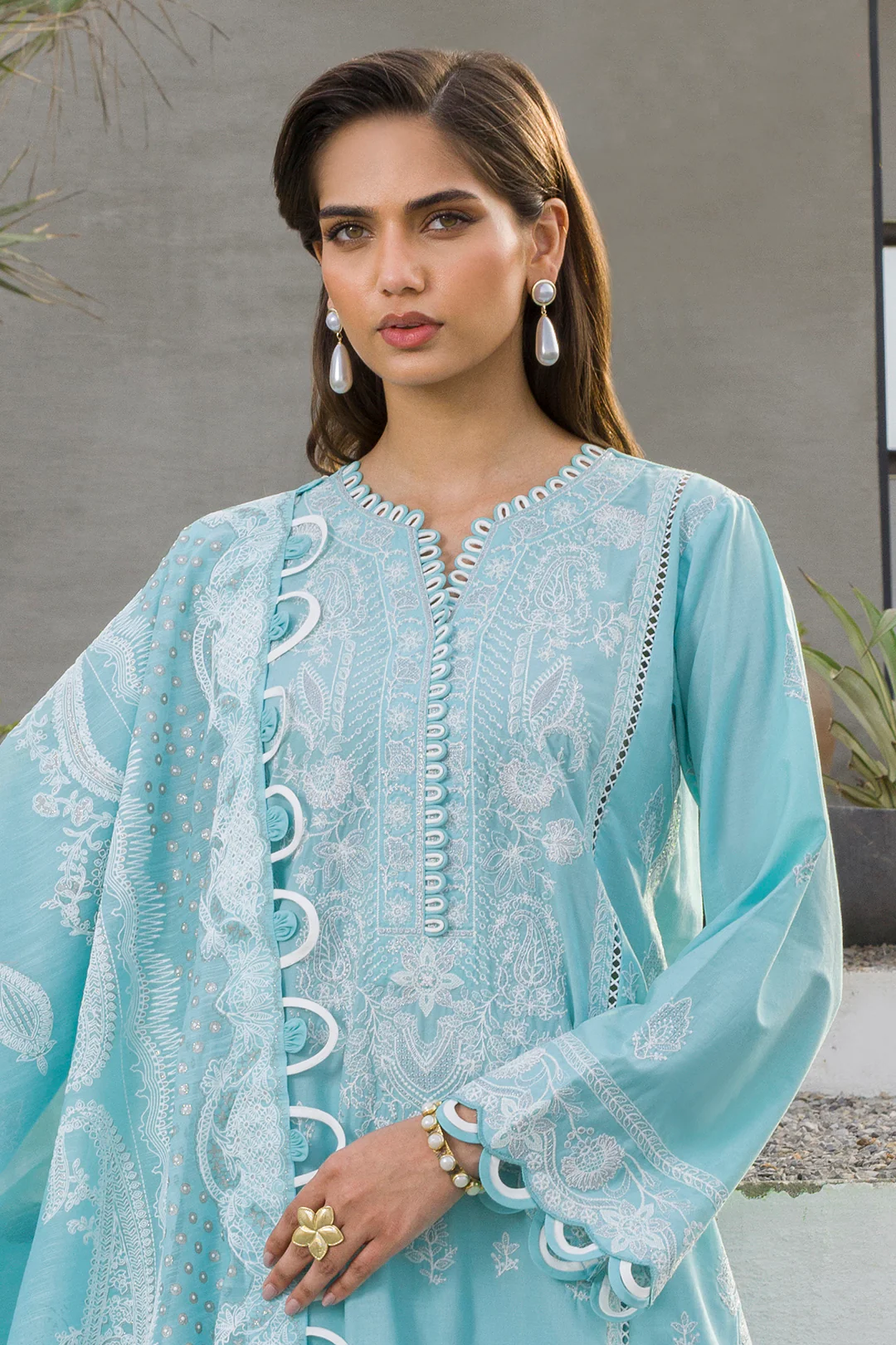 Embroidered Shirt Shalwar Dupatta - 0053