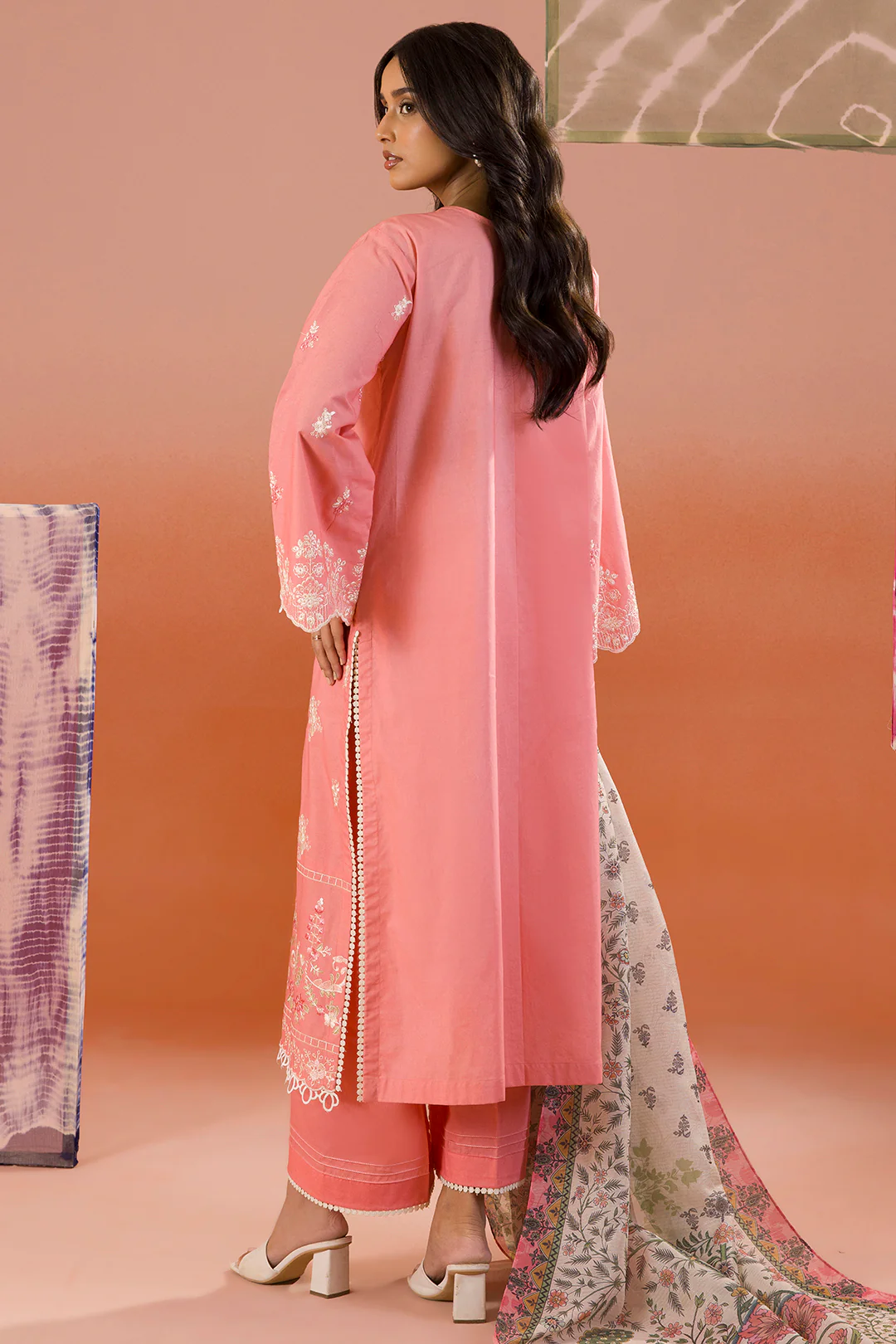 Embroidered Shirt Shalwar Dupatta - 0058 - Image 11