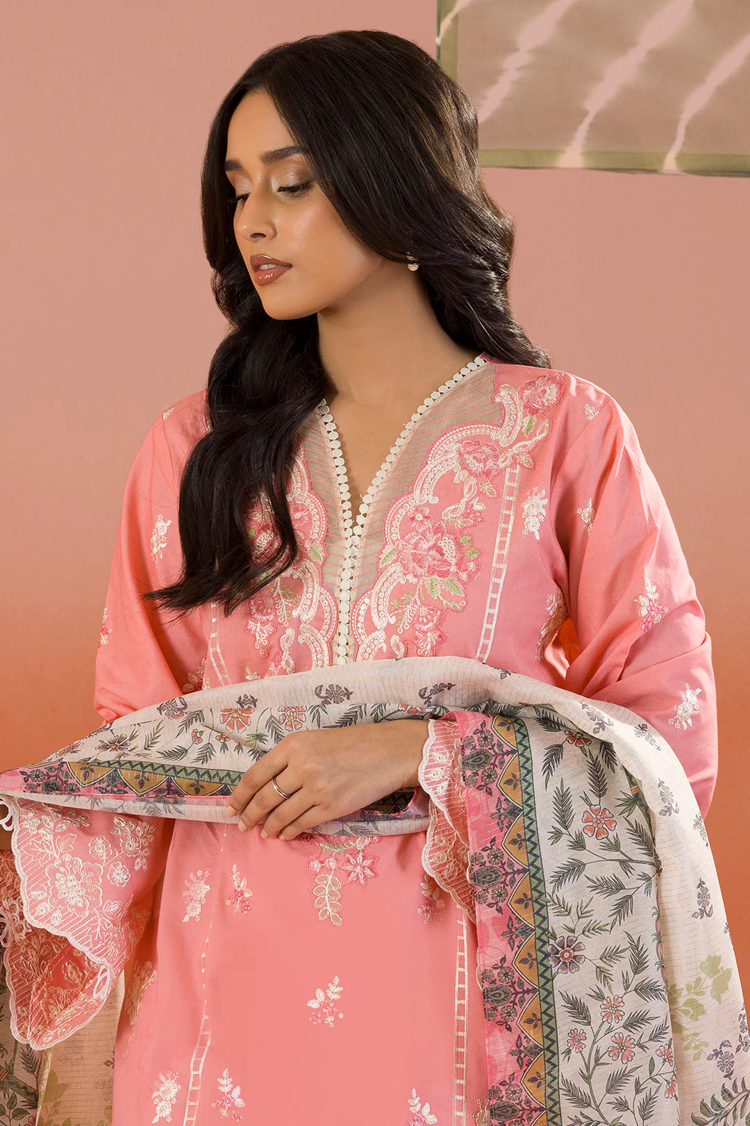 Embroidered Shirt Shalwar Dupatta - 0058 - Image 12