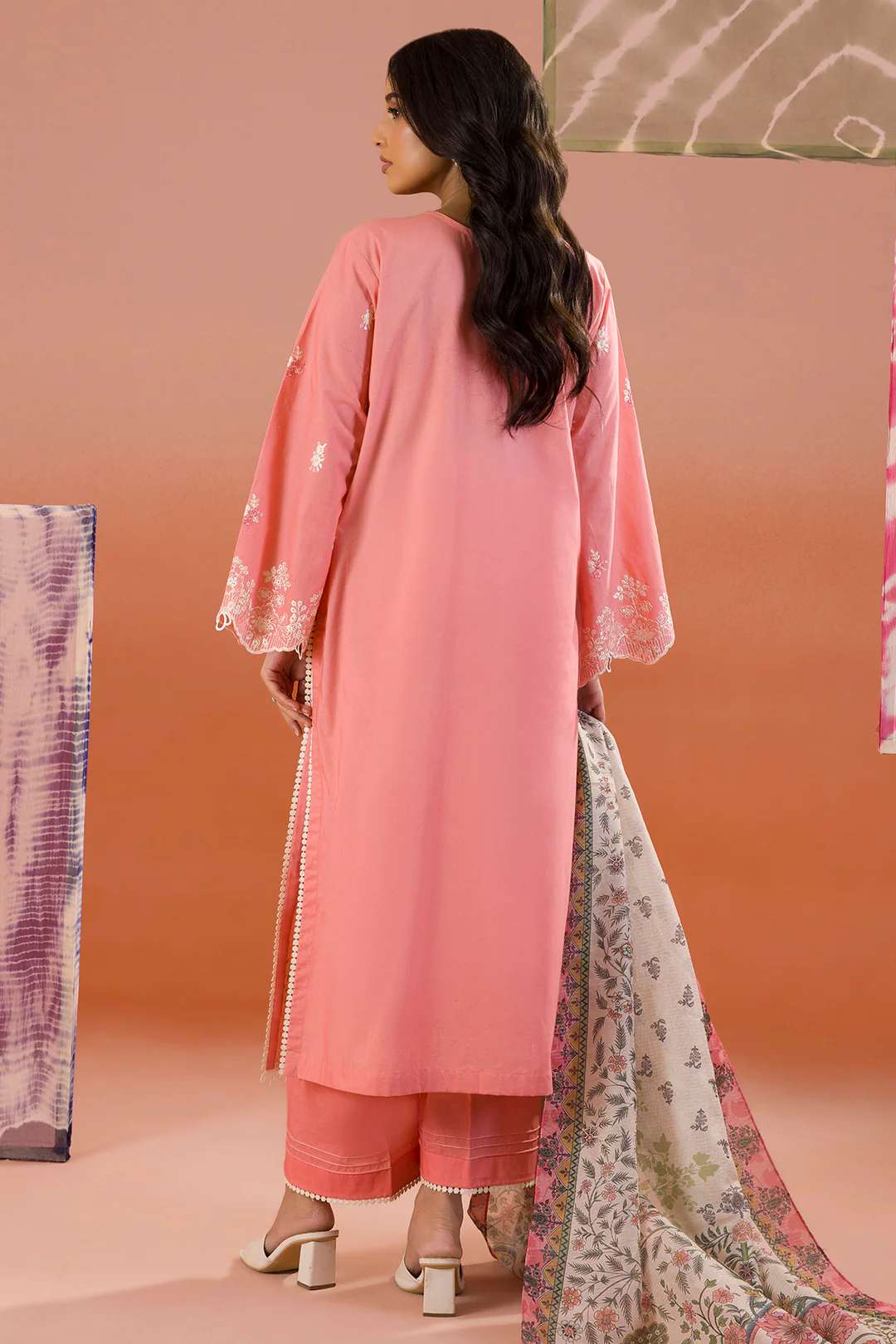 Embroidered Shirt Shalwar Dupatta - 0058 - Image 13