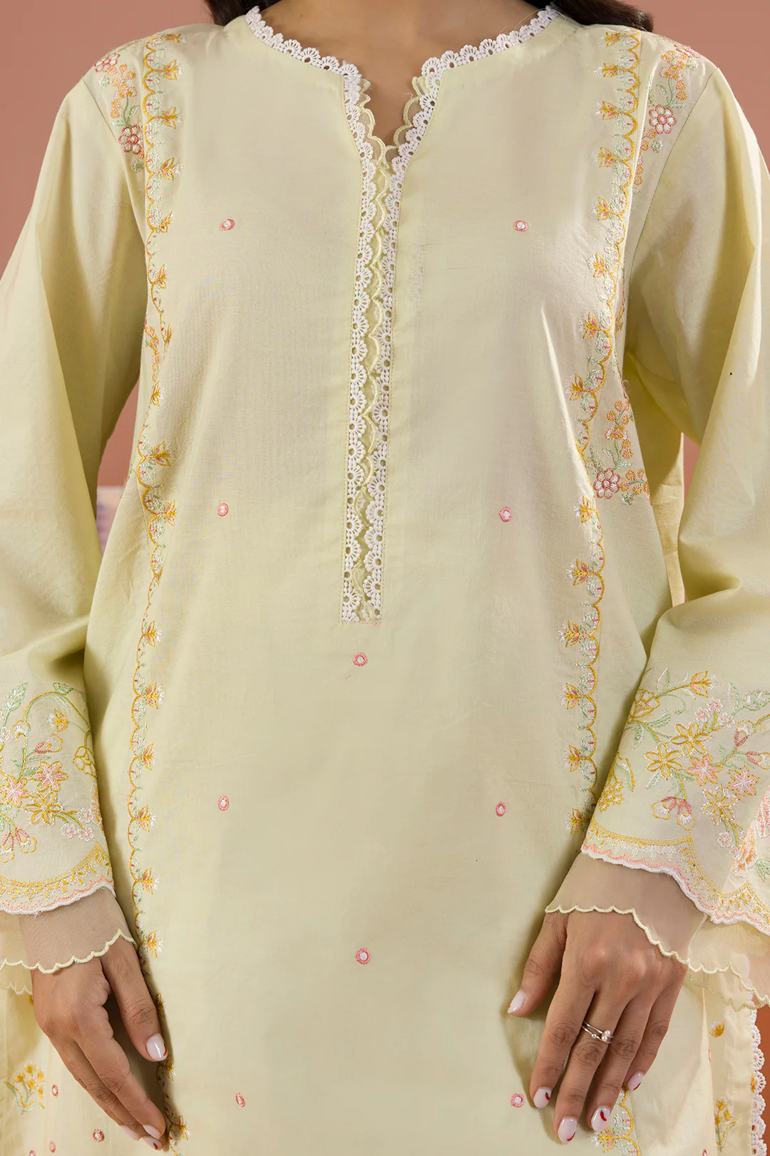 Embroidered Shirt Shalwar Dupatta - 0061 - Image 6