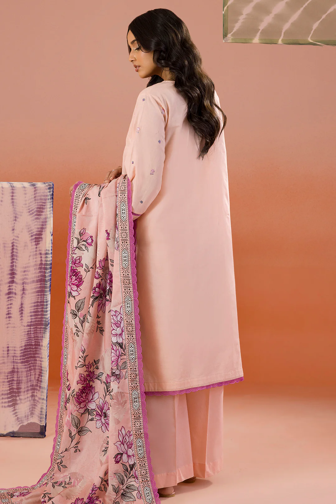 Embroidered Shirt Shalwar Dupatta - 0062 - Image 10