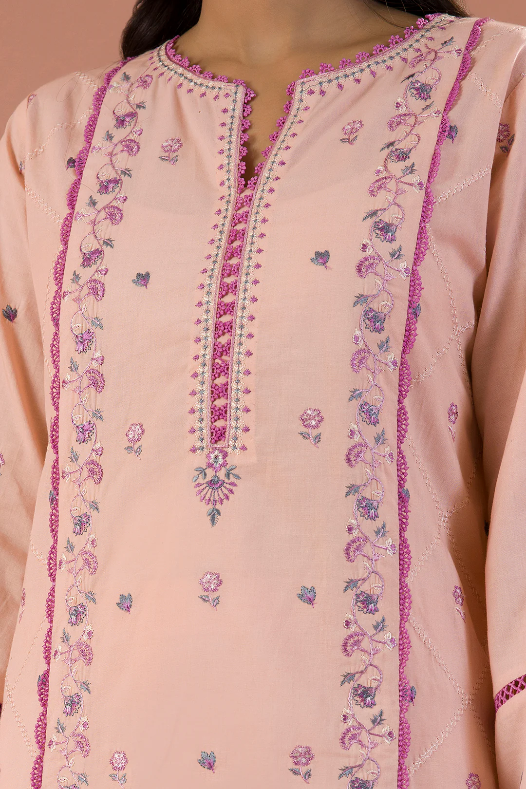 Embroidered Shirt Shalwar Dupatta - 0062 - Image 6