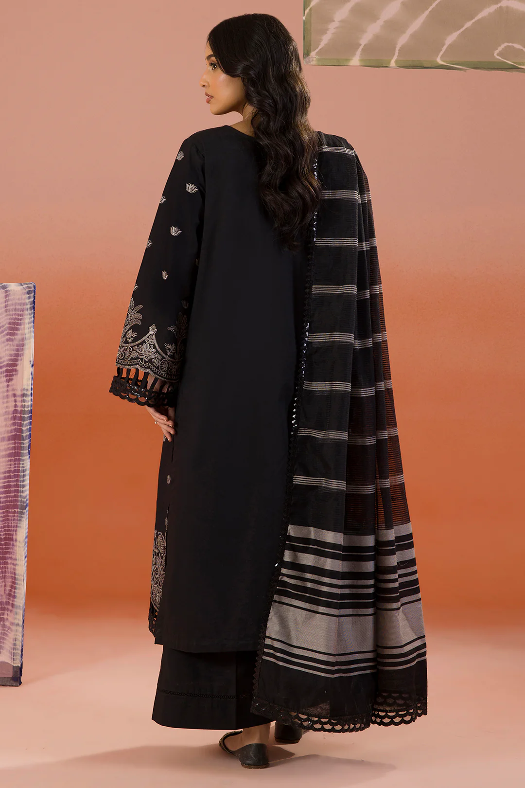 Embroidered Shirt Shalwar Dupatta - 0065 - Image 8