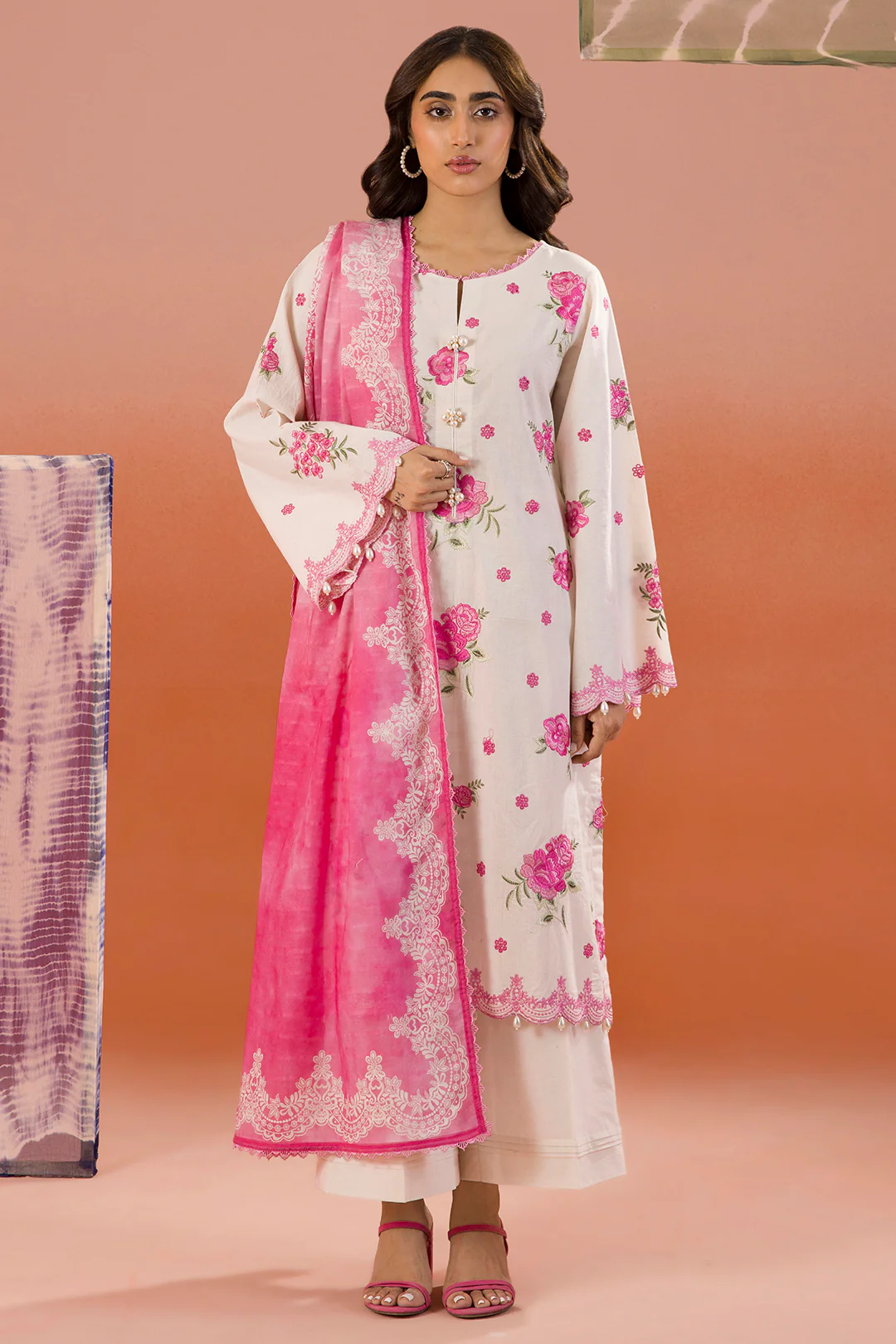 Embroidered Shirt Shalwar Dupatta - 0067 - Image 2